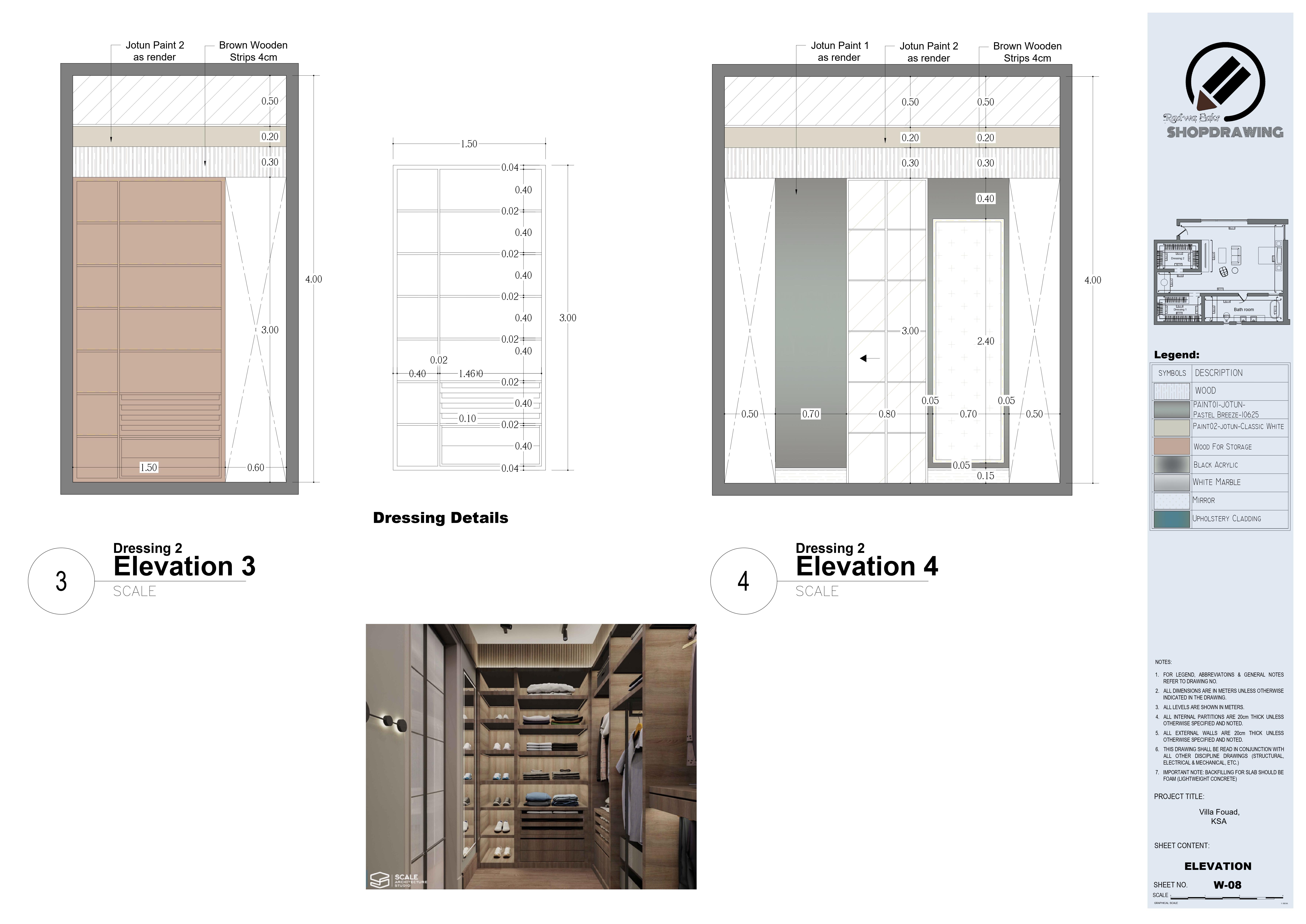 Shop Drawing For Master Bedroom in KSA-9
