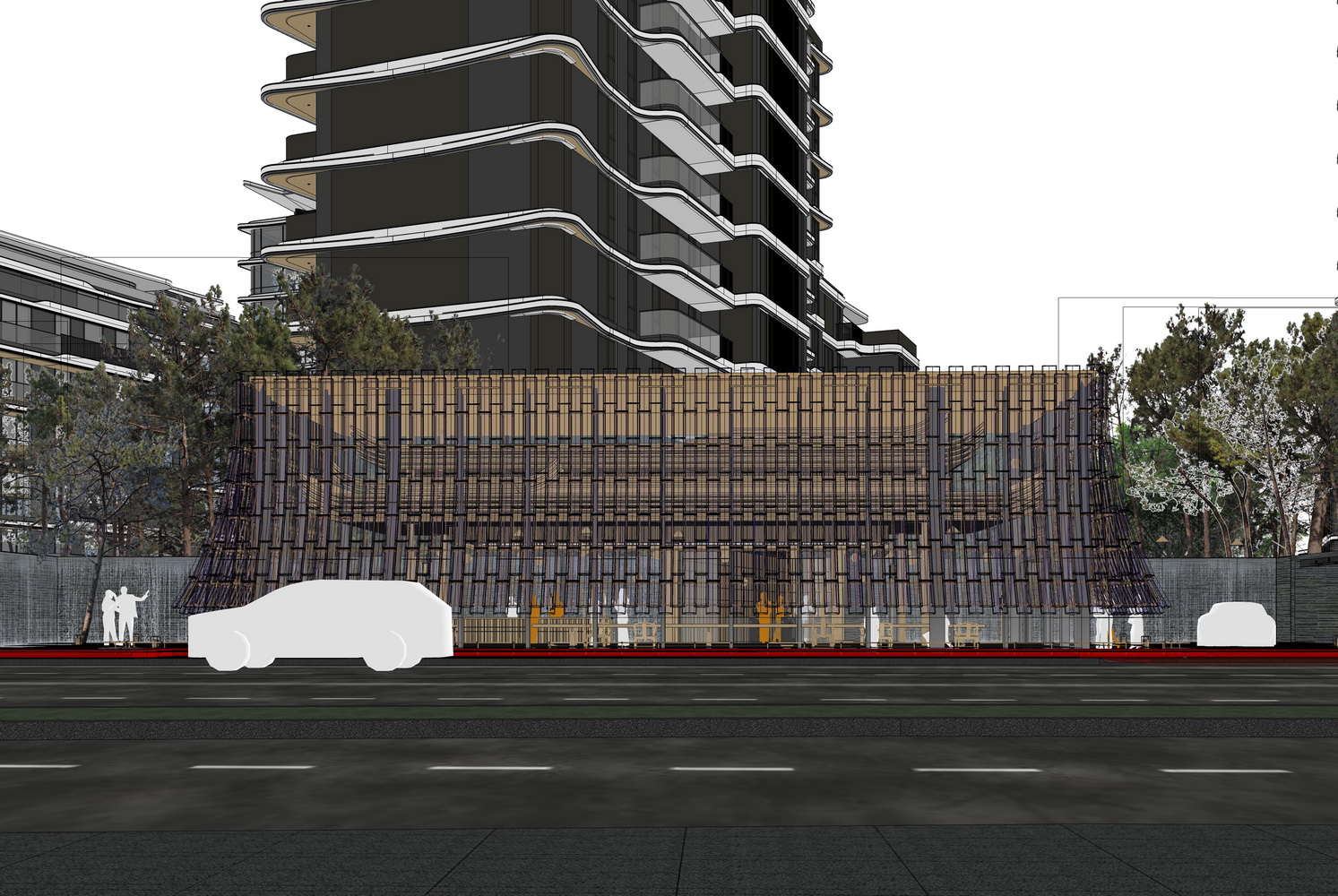 商丘金沙金明書院示范区景观SU模型-0