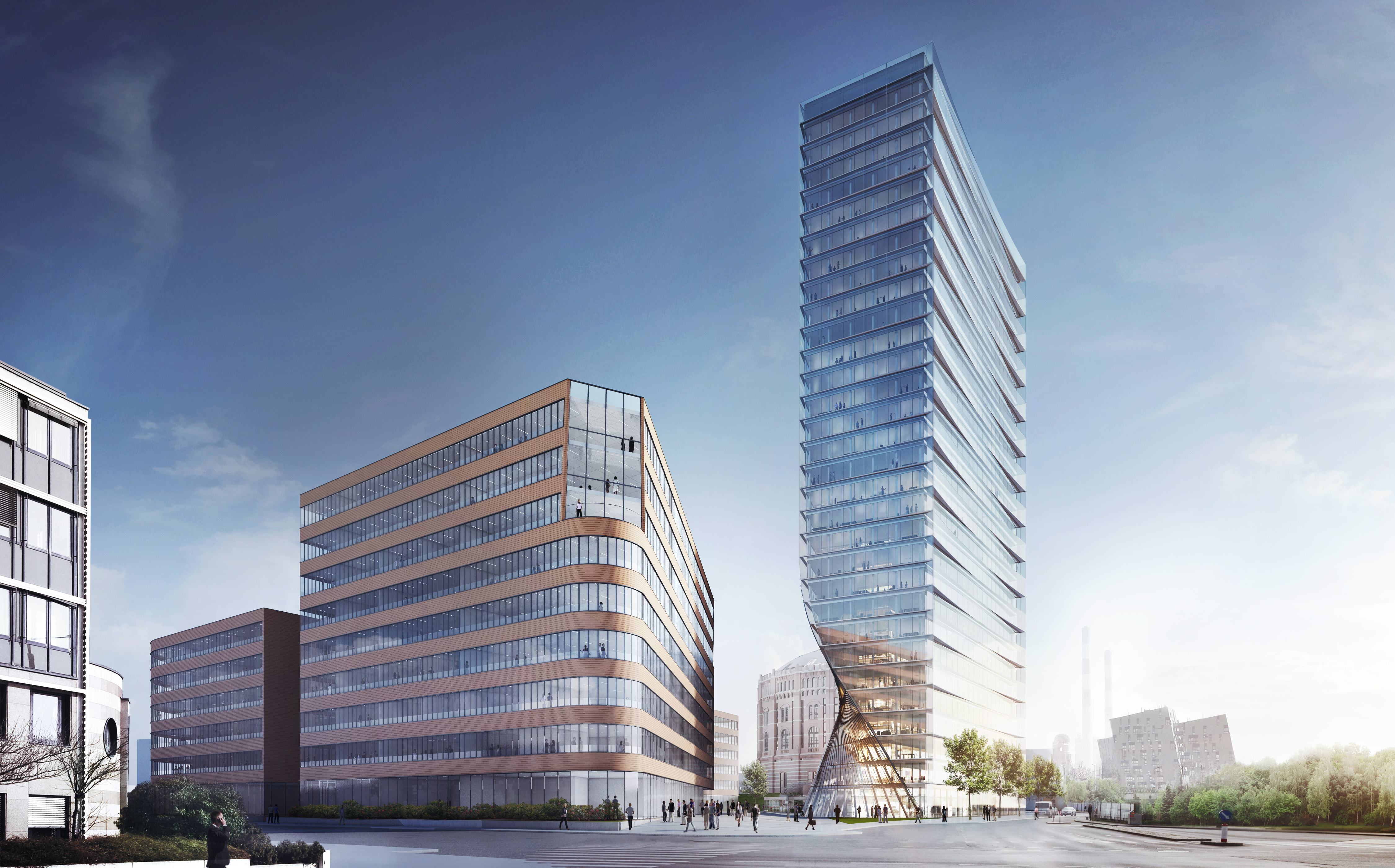 Pichler & Traupmann Architekten ZT GmbH 的"Gate 2 Tower"设计,打造和谐高层建筑与城市关系-3