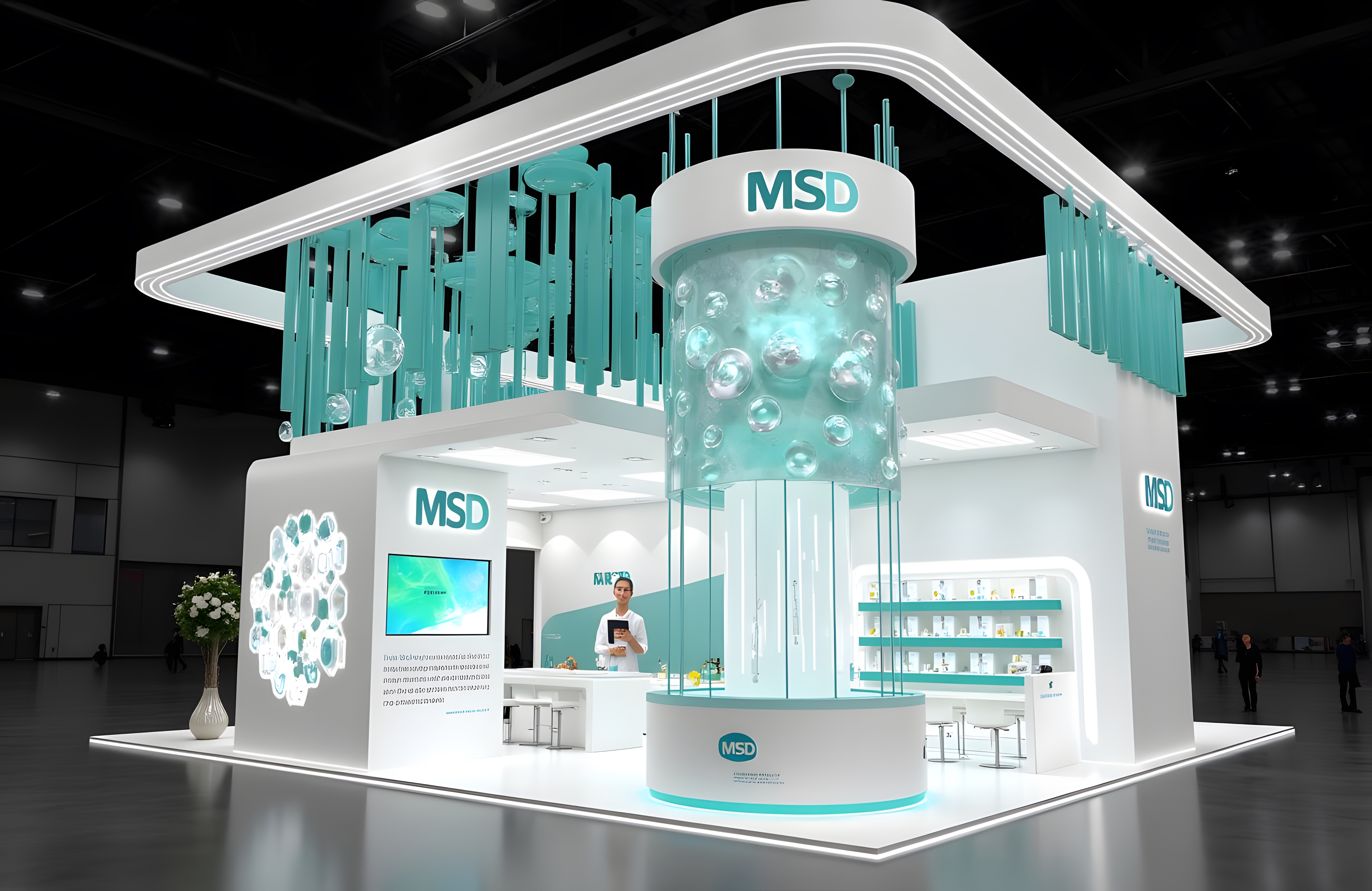 MSD booth design generated by Flux AI.-6