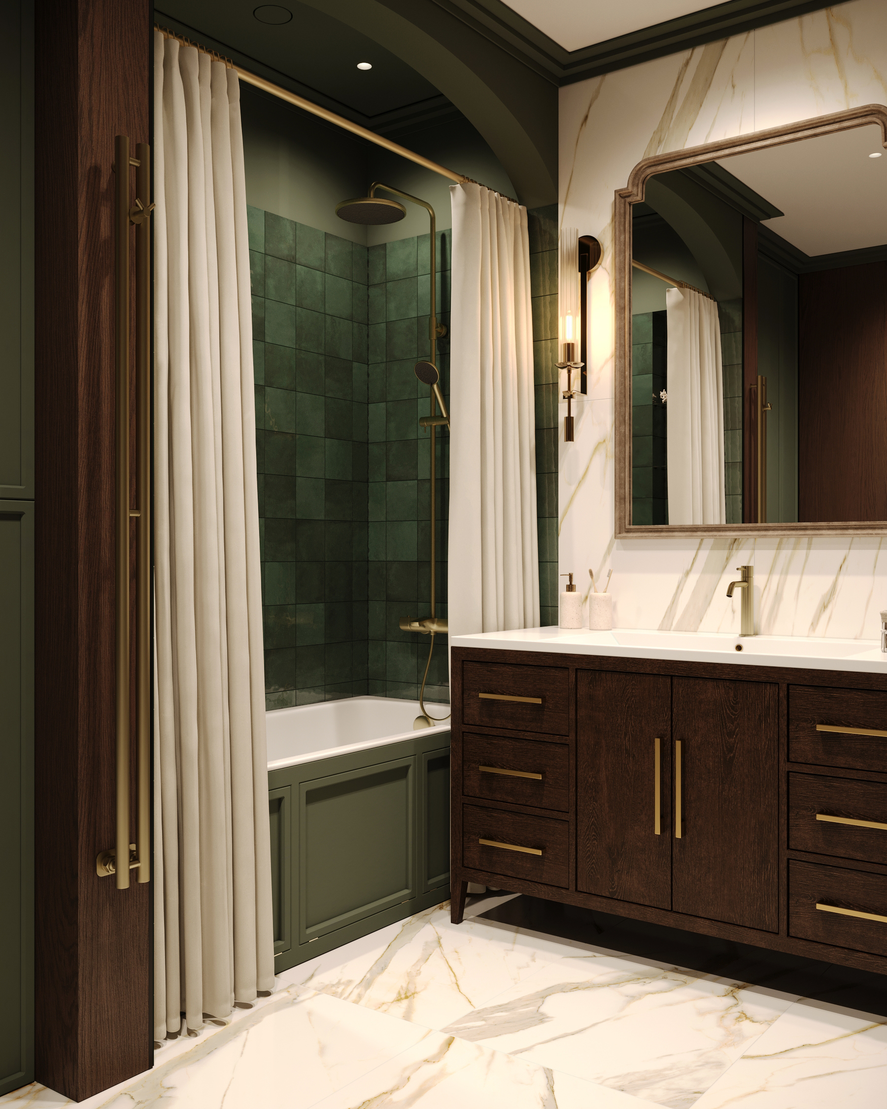 6·4平米卫生间设计丨伊琳娜·马特维耶娃（Ирина Матвеева）-2