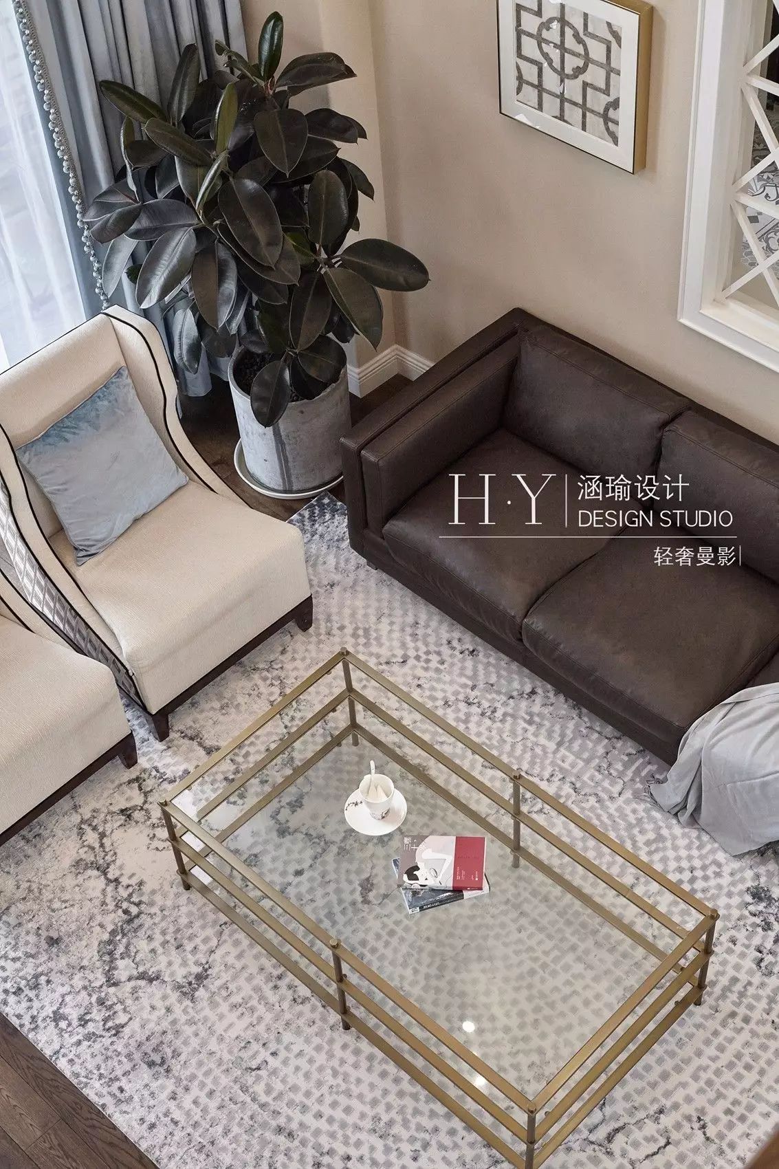 240 平现代美式轻奢复式,深圳中信领航城《轻奢曼影》-35