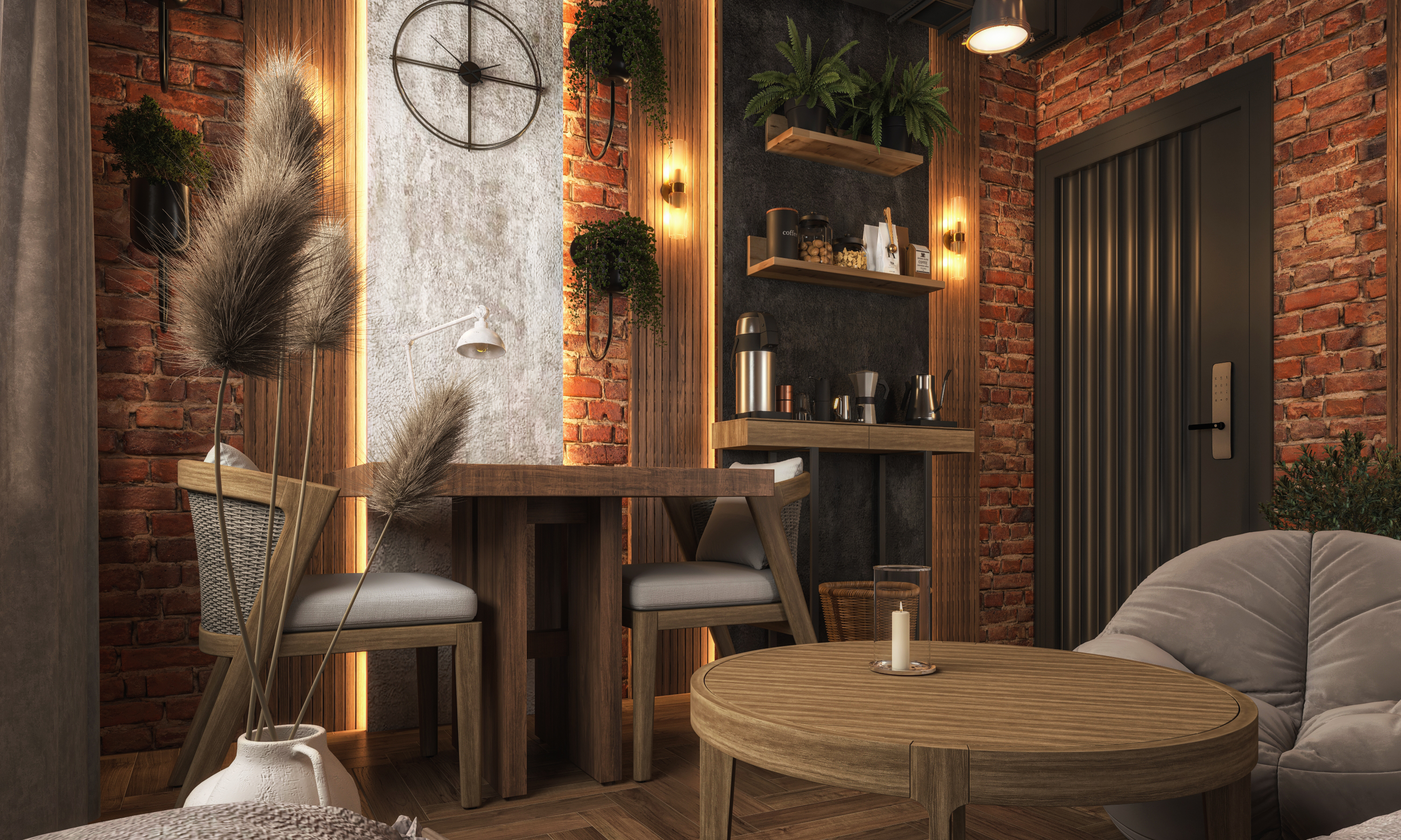 Industrial Interior Resting Space-1