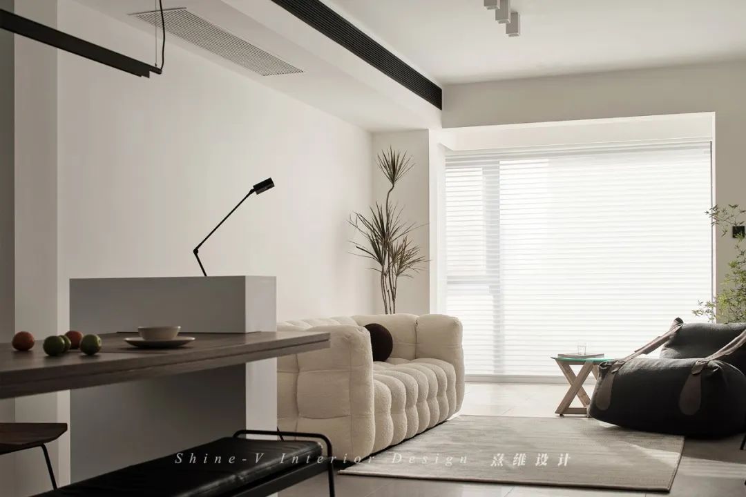 逾白 · 115㎡纯白空间,开放式客餐设计丨中国南京丨熹维设计-17