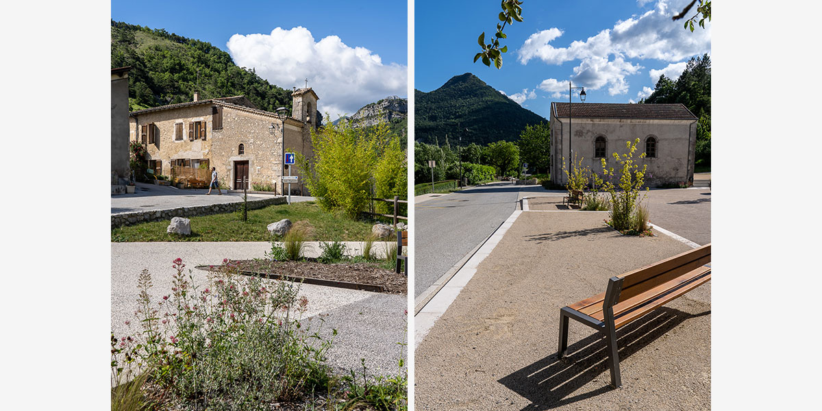 Aménagement de place et de la traversée de village de Romeyer - CoCo architectureCoCo architecture-3