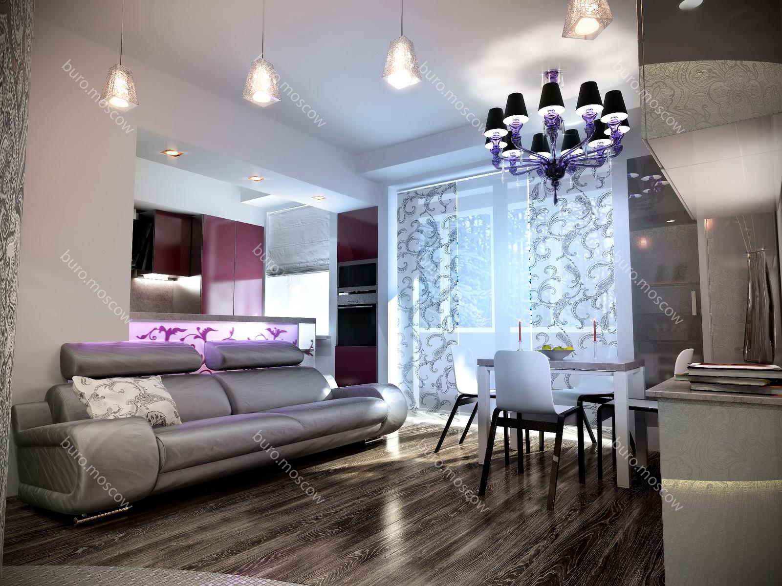 Атриком设计的 Нижегородской 大街公寓室内设计-1