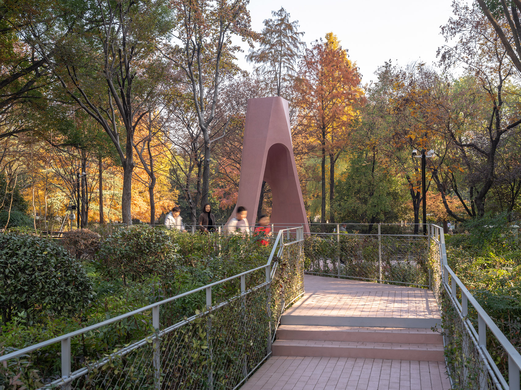 上海华山绿地步行桥（囍桥）丨中国上海丨HCCH合尘建筑-12