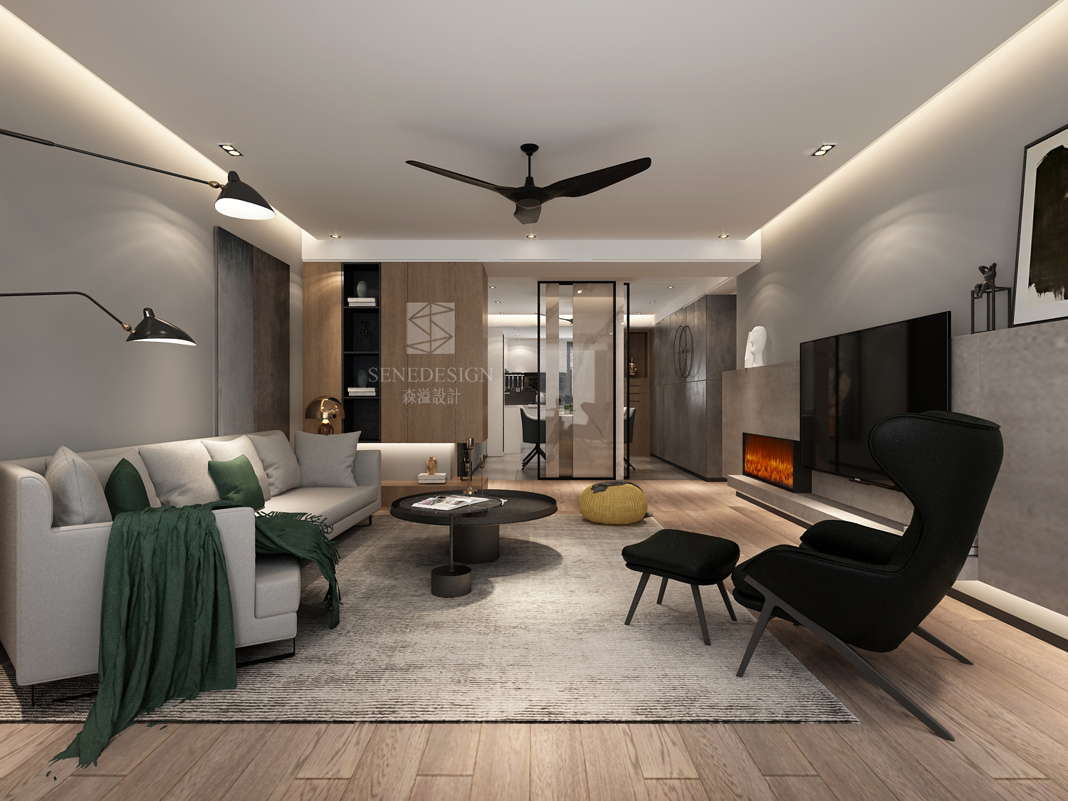 灰色界面的森溢设计 | 简明深度的人居空间-3