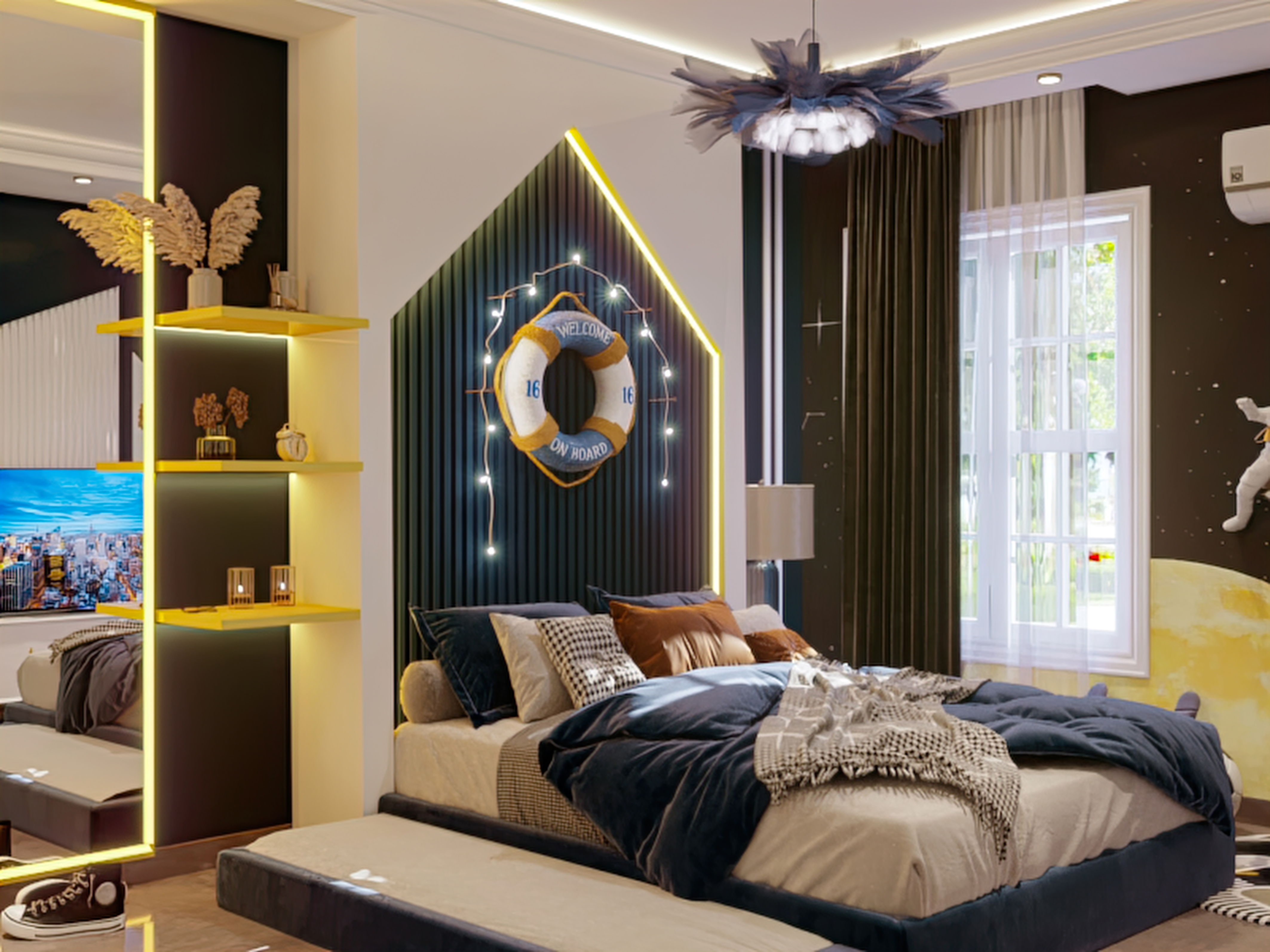 男孩卧室室内设计-2
