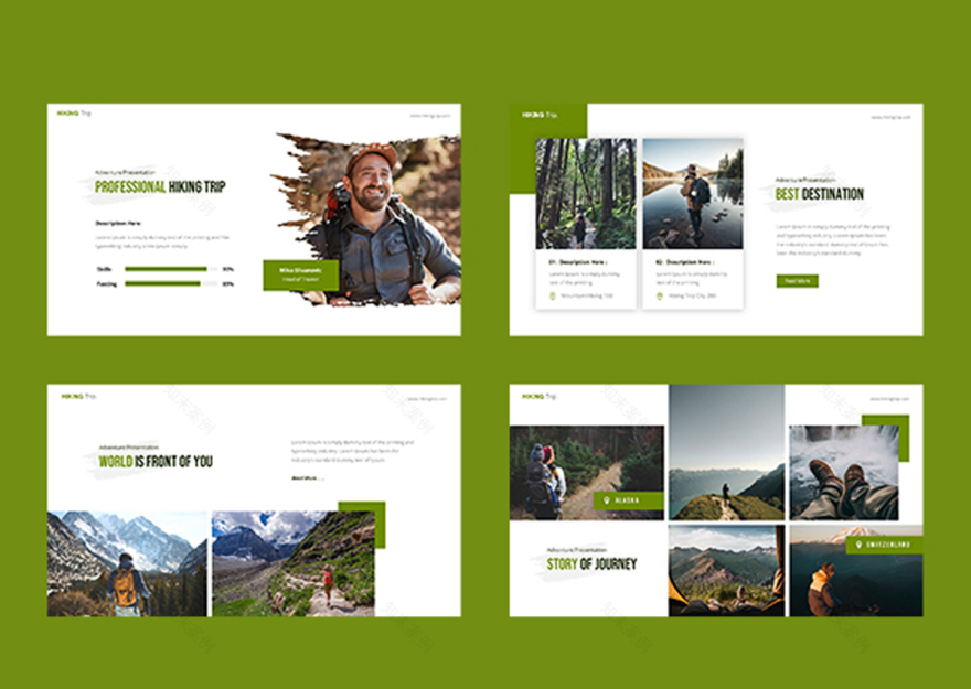 徒步旅行展示模板-9