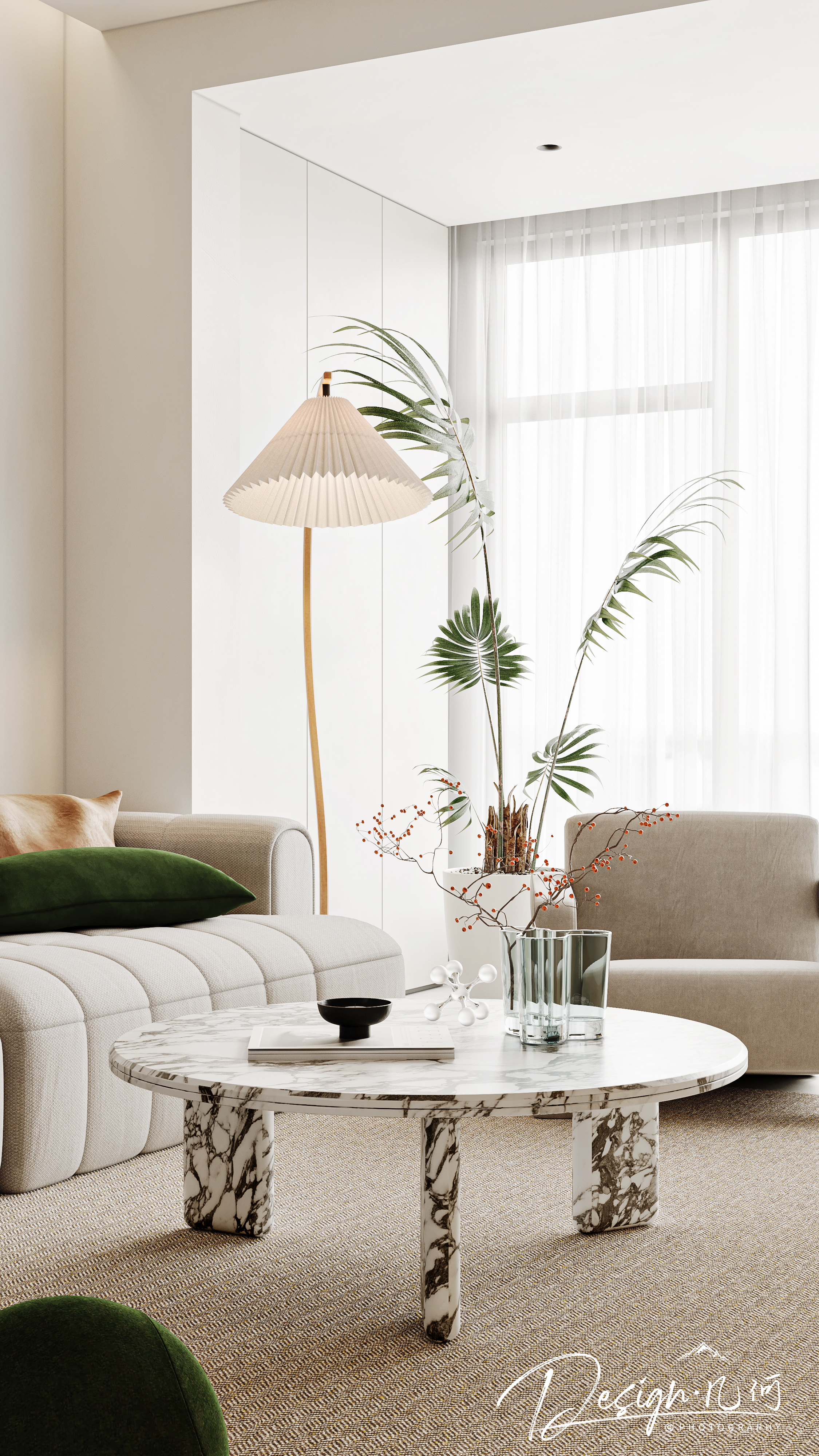 几何空间视觉表现 | 华安府现代奶油风客餐厅-16