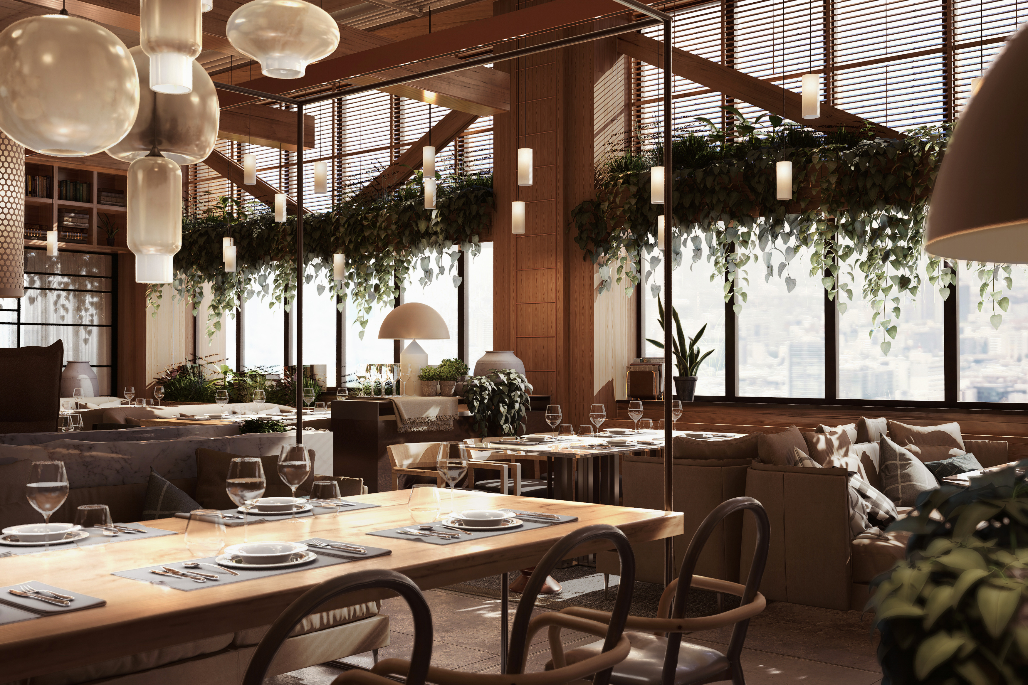 Restaurant 3D Set up-1