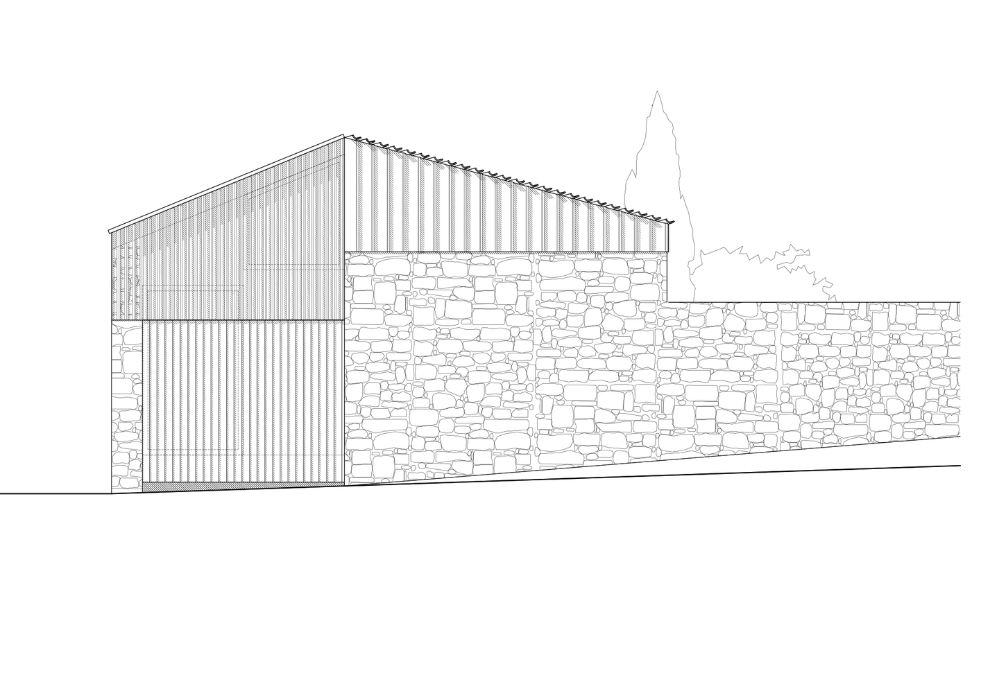 石墙下的现代宜居空间丨西班牙丨MAAV-37