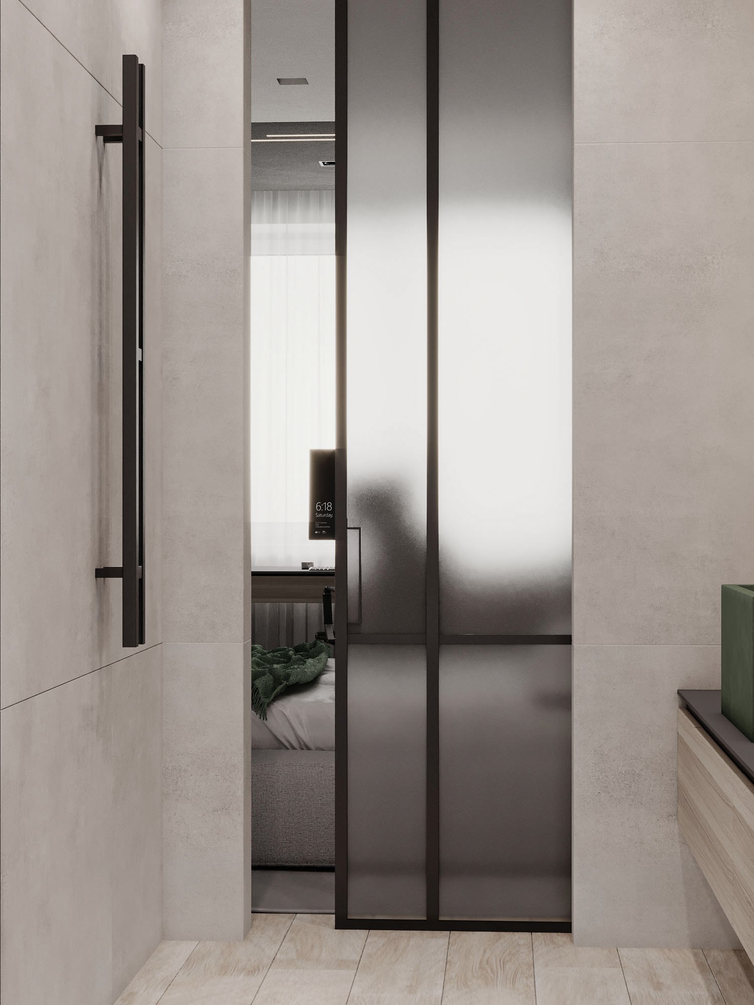 高级灰+绿色 打造出极致舒服的家-18