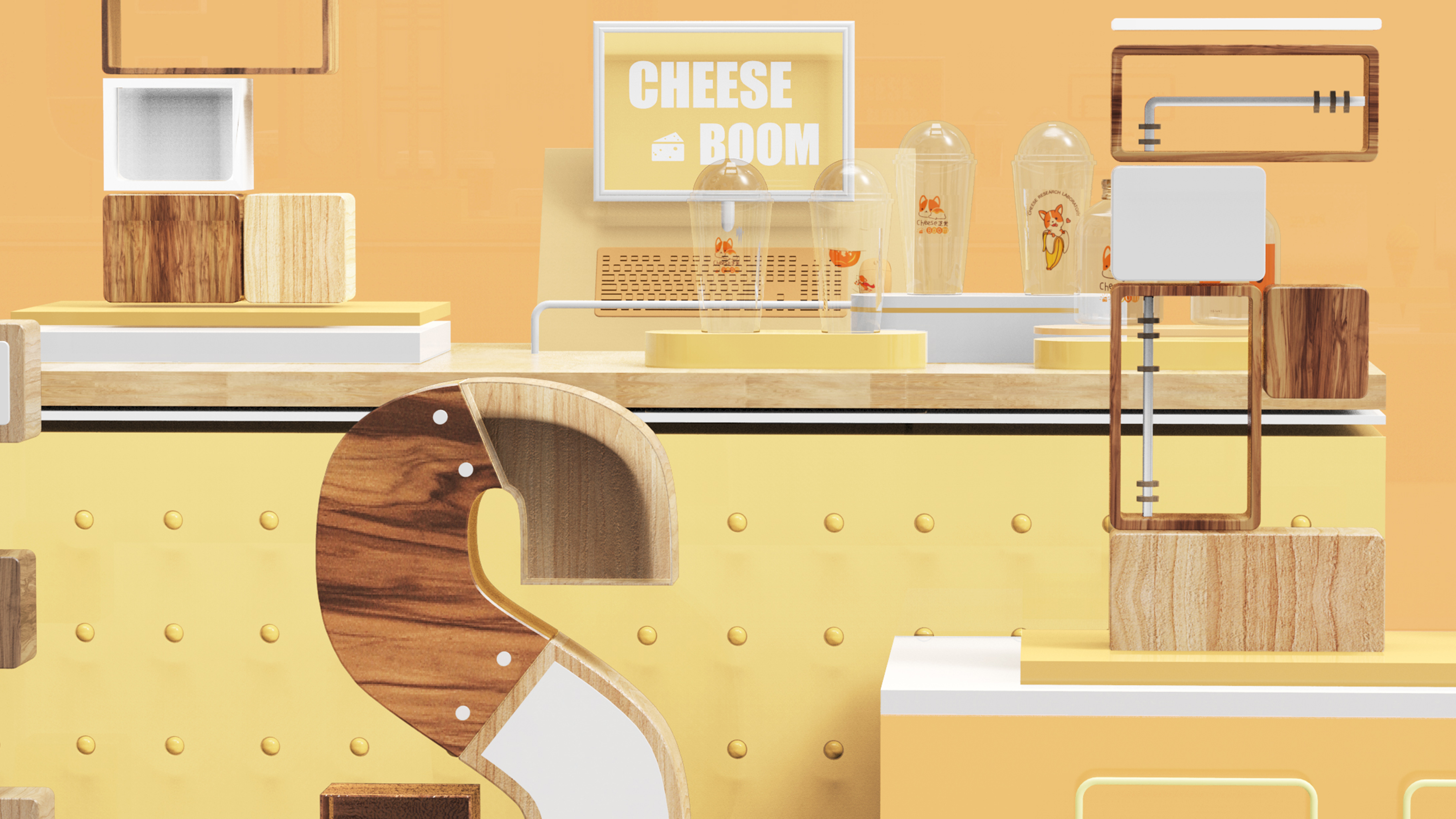 妙集 x 芝觉 奶酪包装设计店面空间设计-11