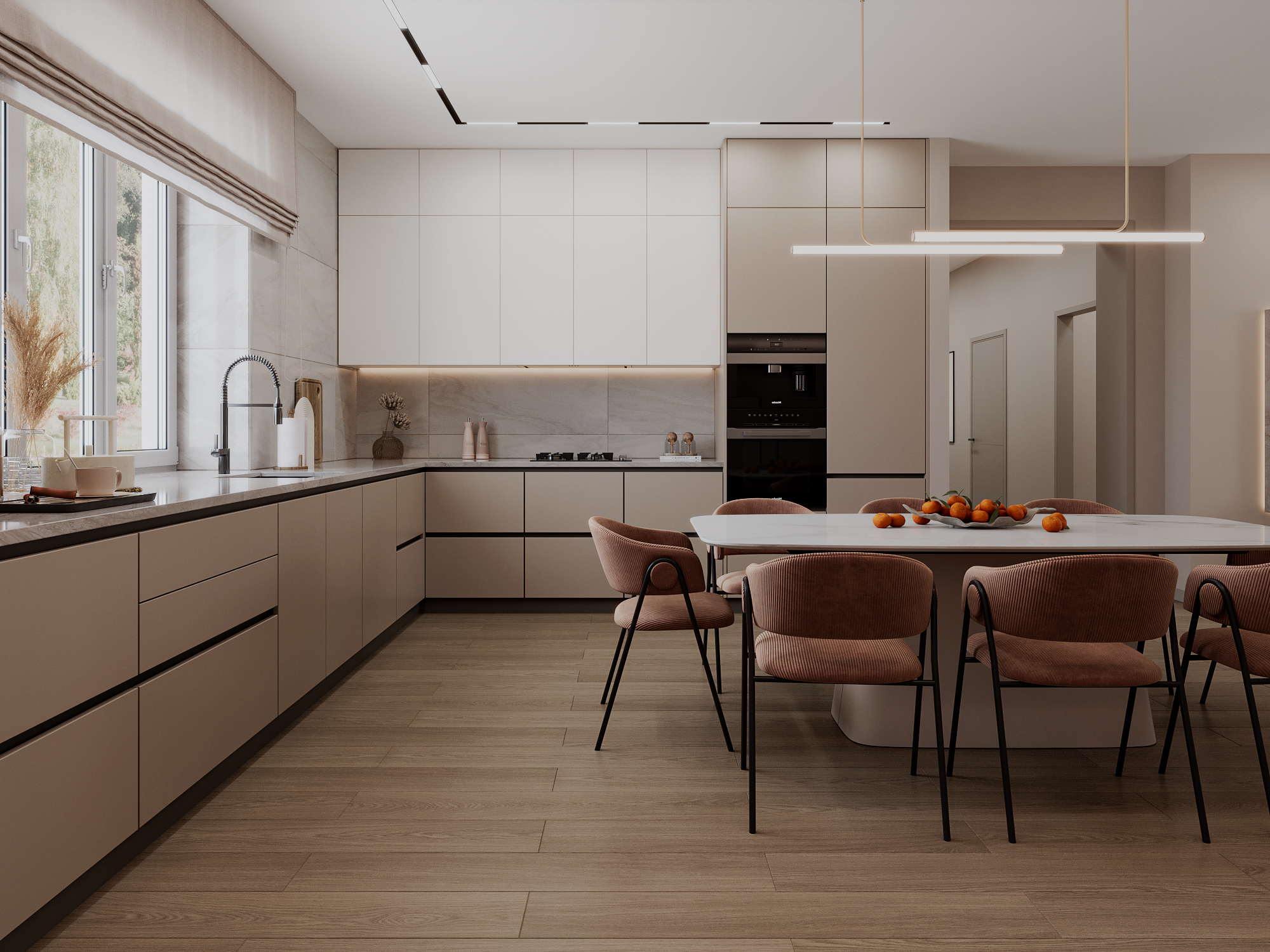 Гостиная-кухня/dining-living room-4