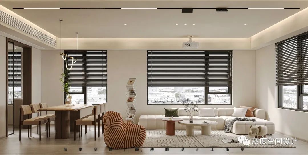 奶油风别墅设计丨灰度空间设计-3