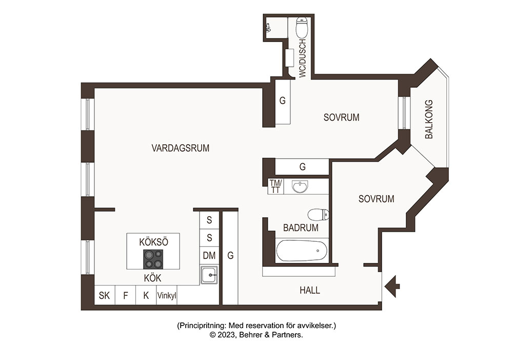 摩登斯堪的纳维亚公寓 | 彩色天花板的惊艳设计-33