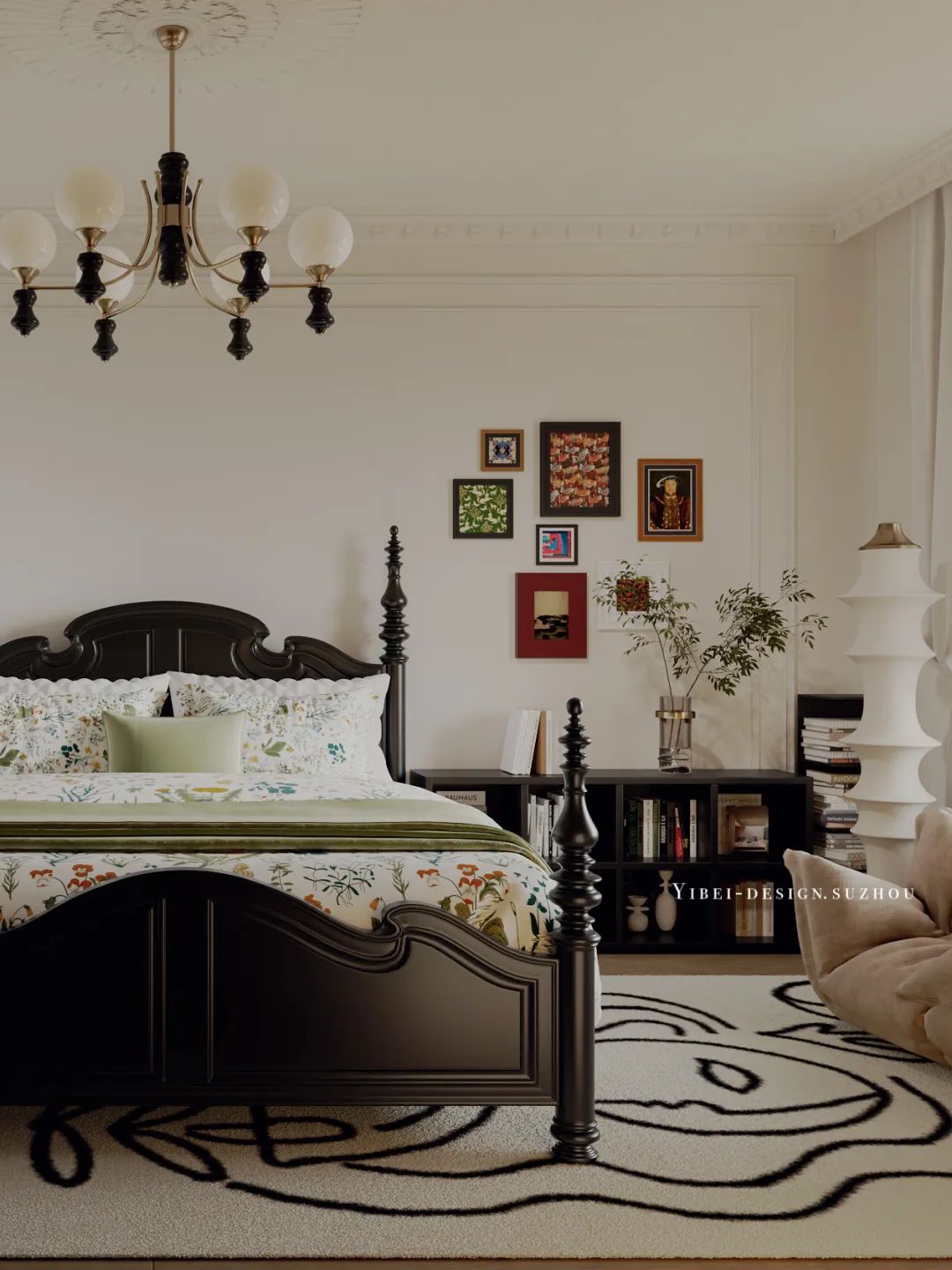 法式浪漫艺术气息居家空间设计丨中国苏州丨YIBEI DESIGN-26