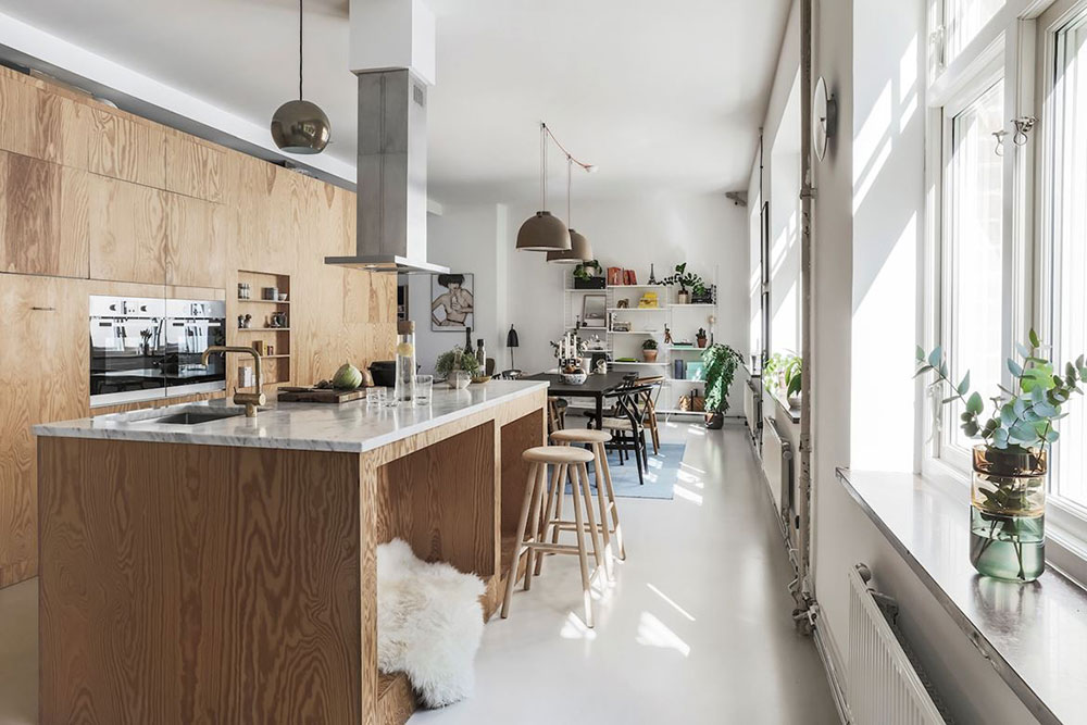 工业风与斯堪的纳维亚风格完美结合的瑞典公寓-1