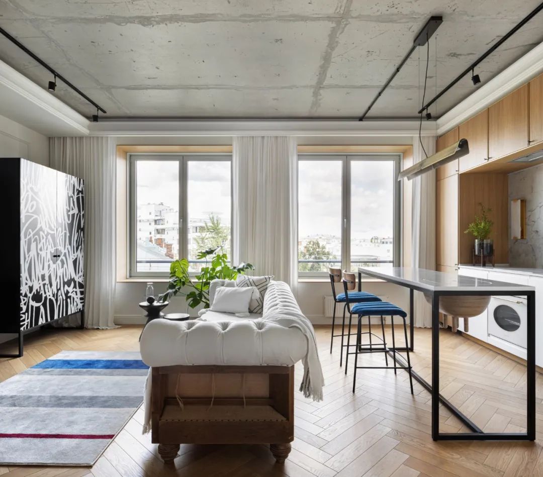 44 平米明亮雅致一居室设计丨Irina Shevchenko-20