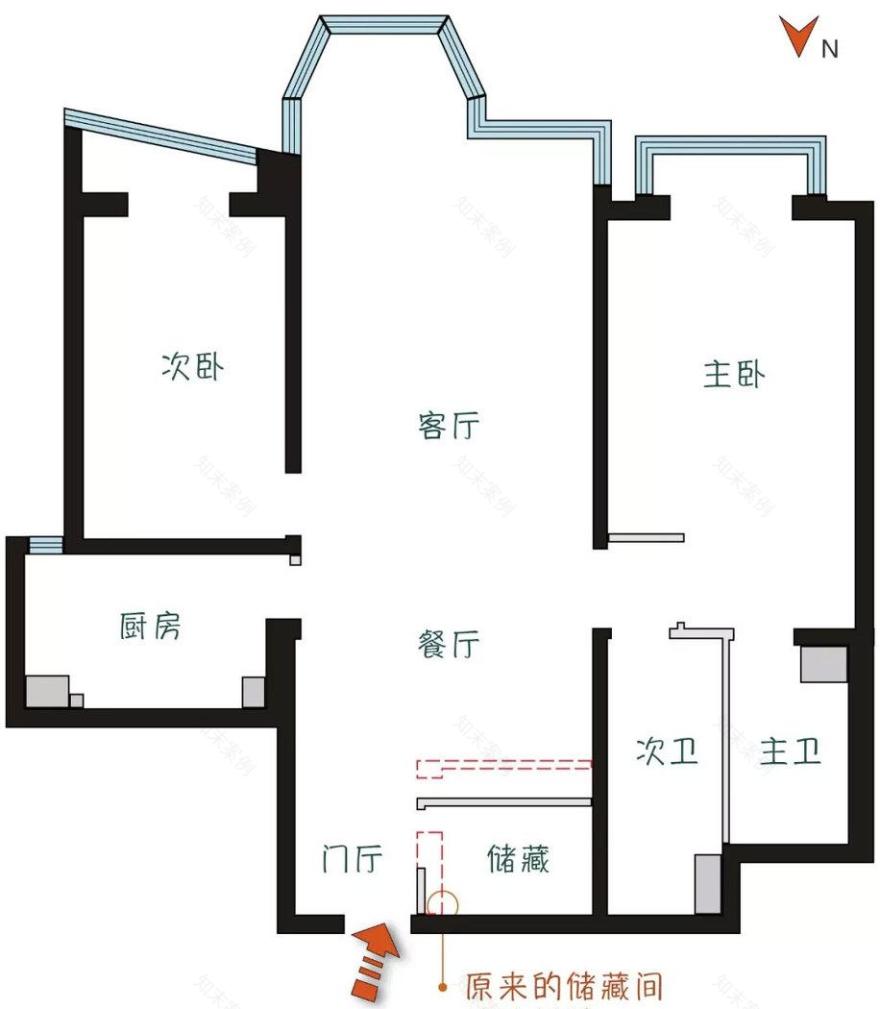 拱形门,复古小花砖,每一个细节都超耐看-5