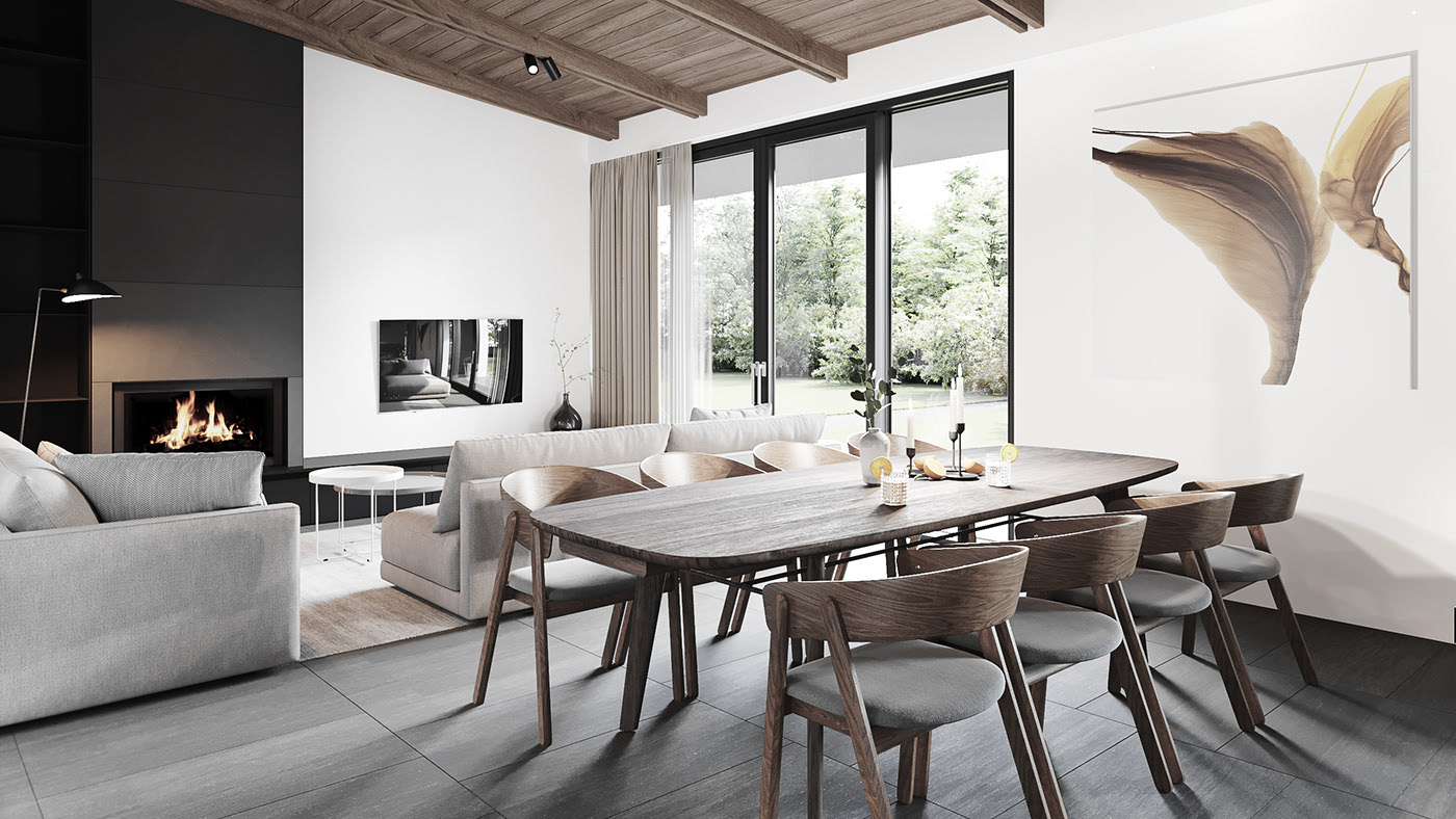 纯白空间 客餐厅设计-3