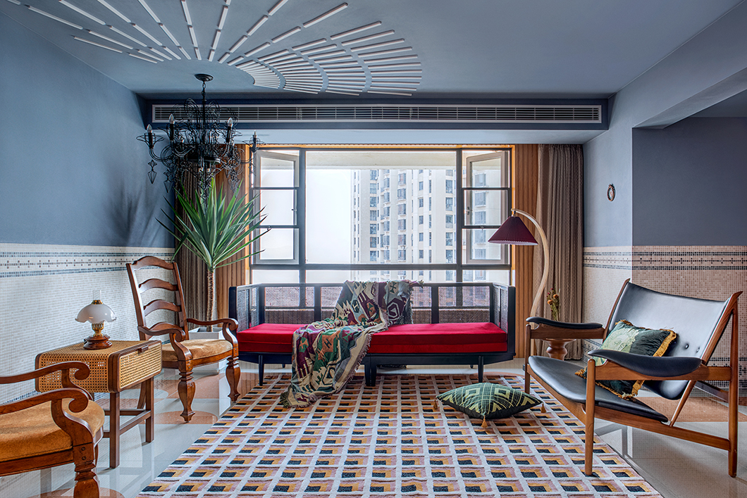 南洋复古风,151㎡家居空间的诗意探索-3