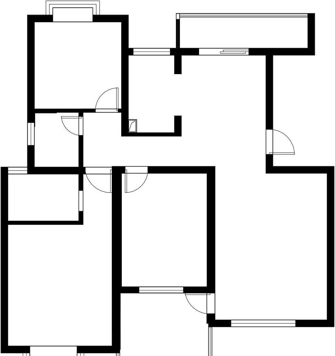 北欧中古风套间设计-52