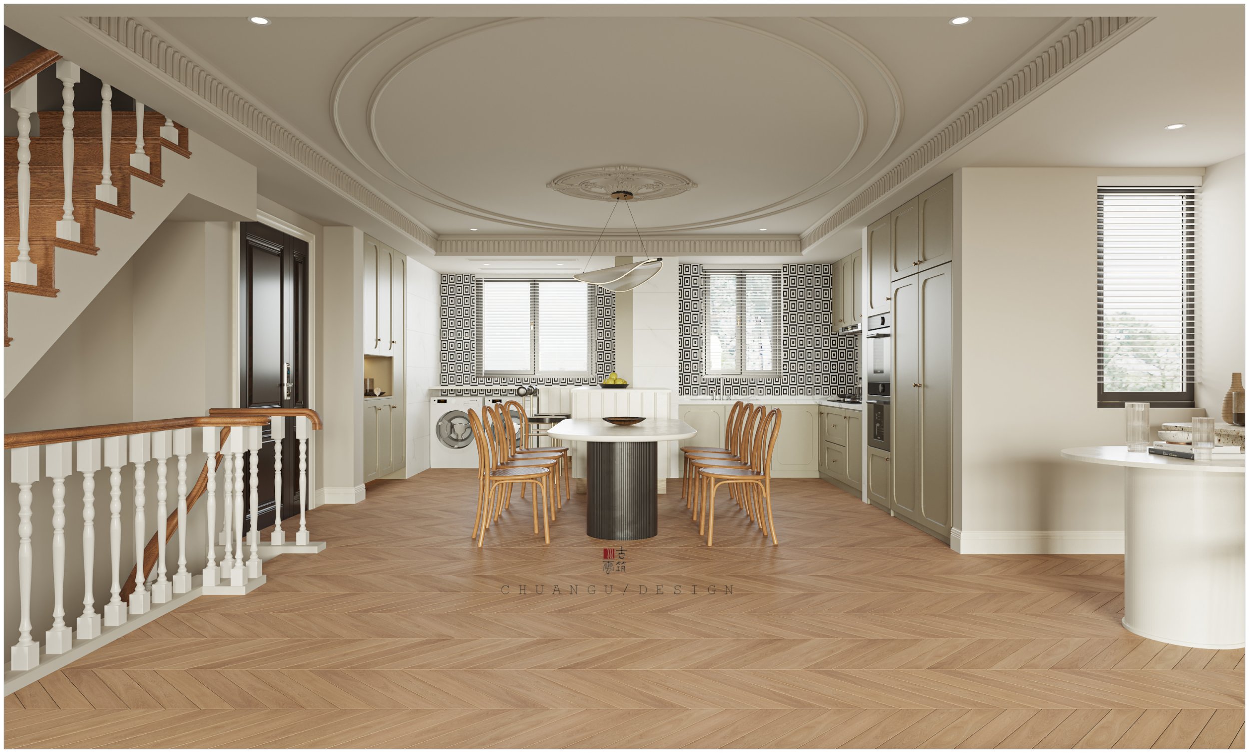 郑州奶油轻法式别墅设计案例丨中国郑州丨川古云筑空间设计-14