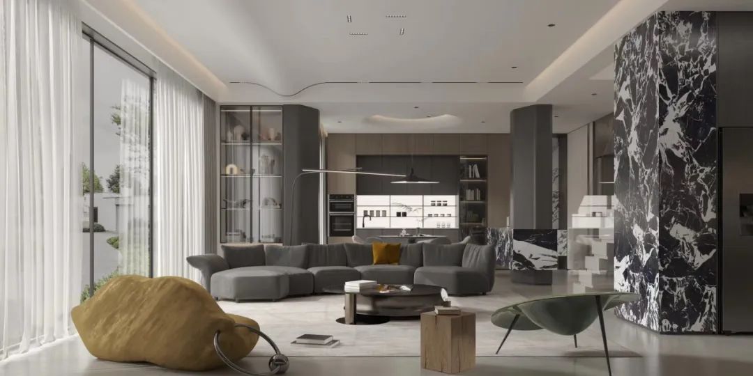 汀泽湾自然优雅家居空间设计丨龙庭设计-5