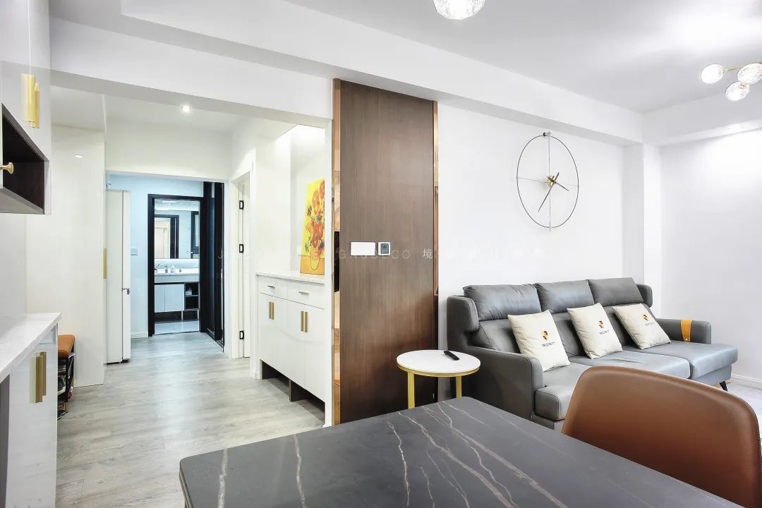 境远装饰 | 90㎡北欧轻奢婚房,冷色都市风设计-31