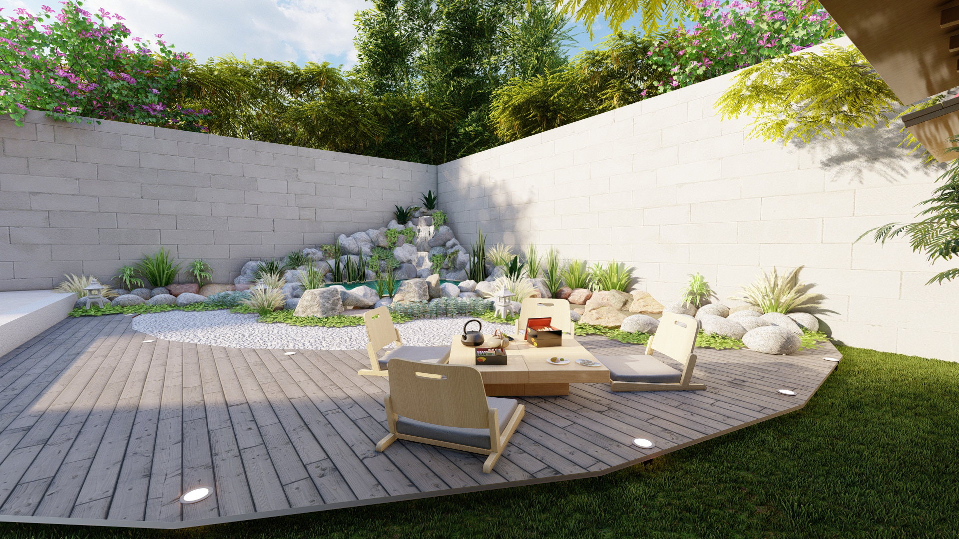 马斯喀特锦鲤鱼池及景观设计-9