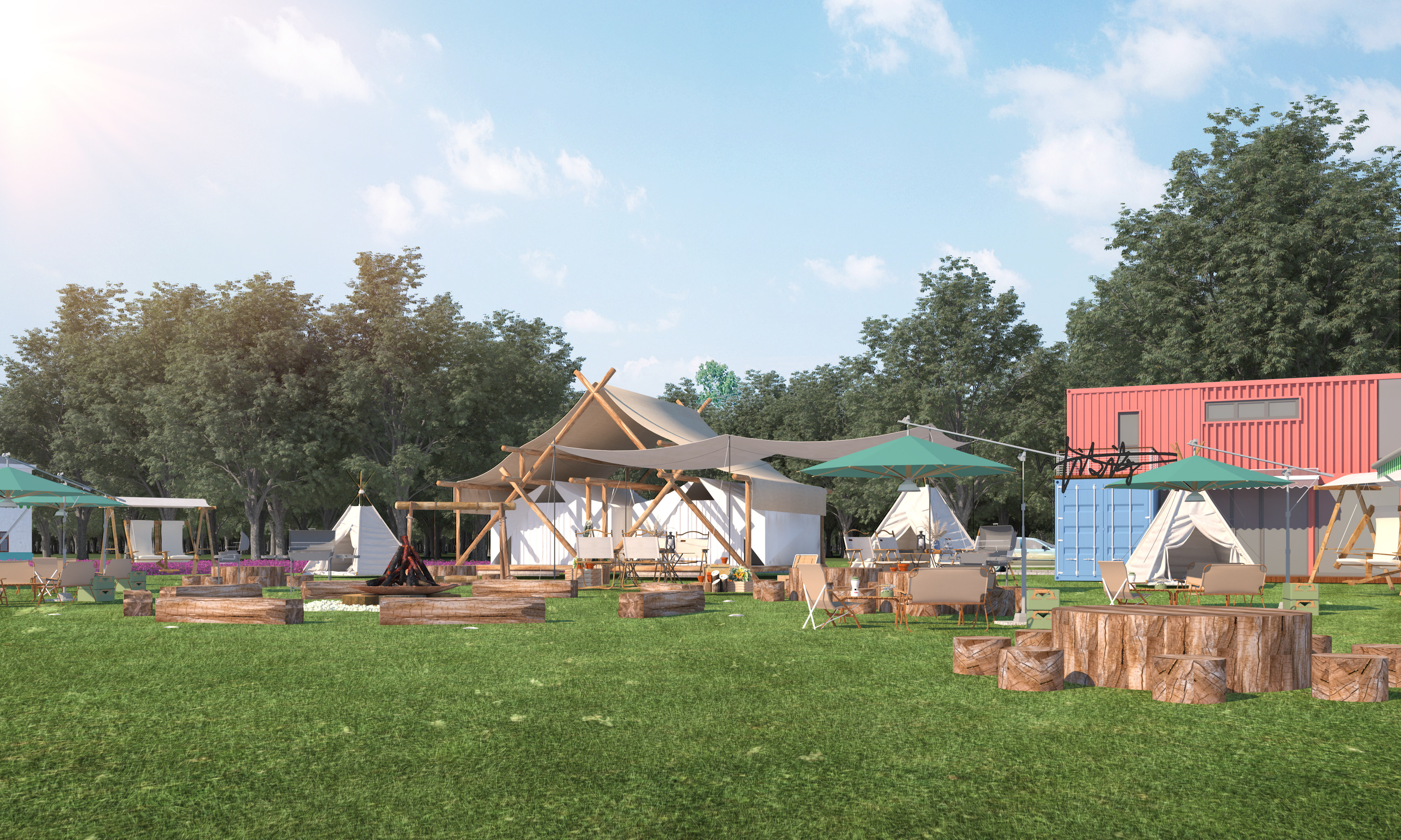 室外效果图|农家乐设计-1