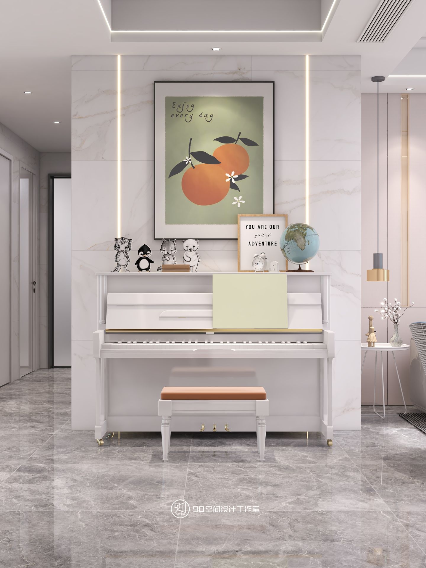 135㎡现代简约开放式餐厨设计-5