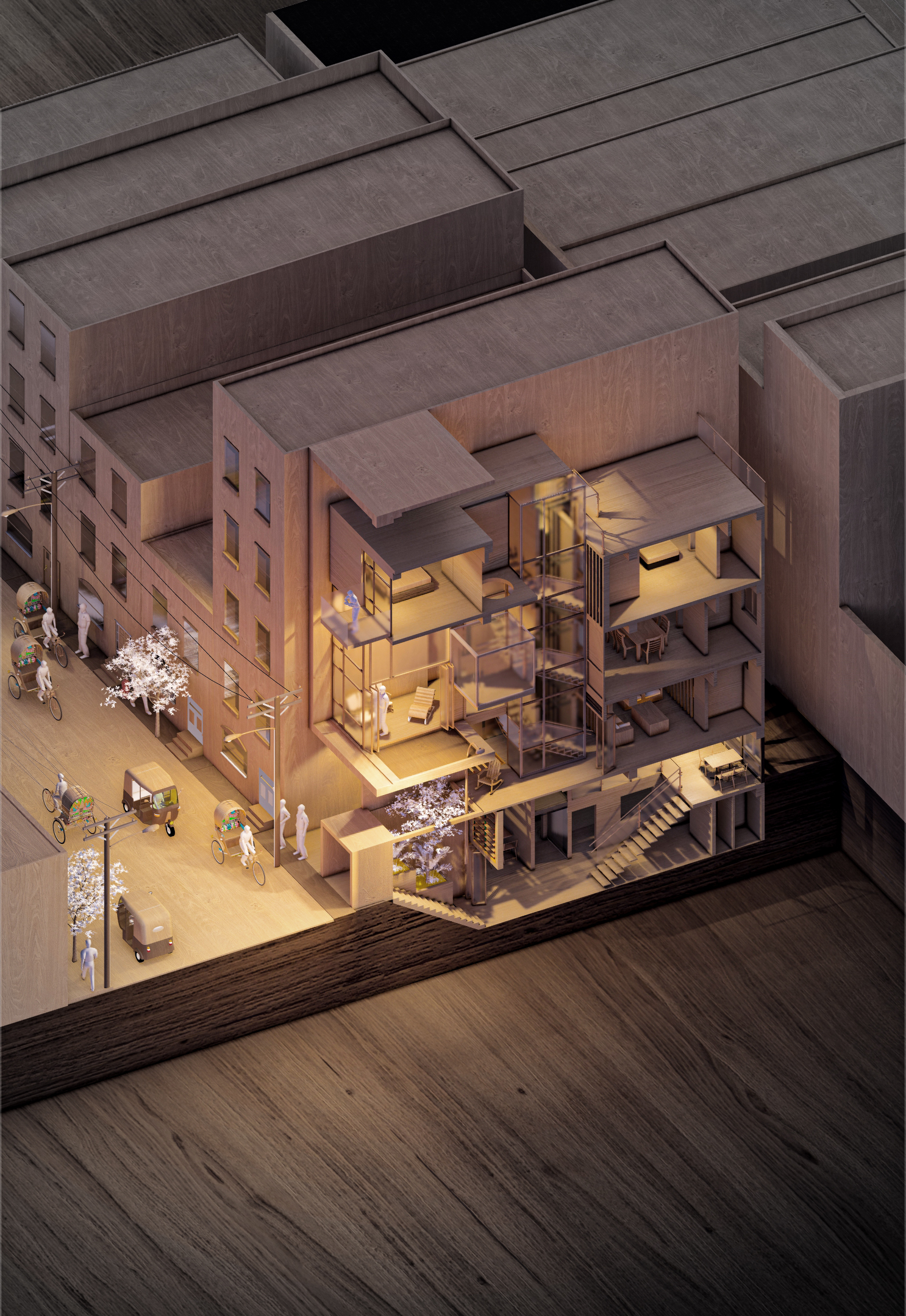 DESIGN OF A SINGLE FAMILY ROW HOUSE IN OLD DHAKA-0