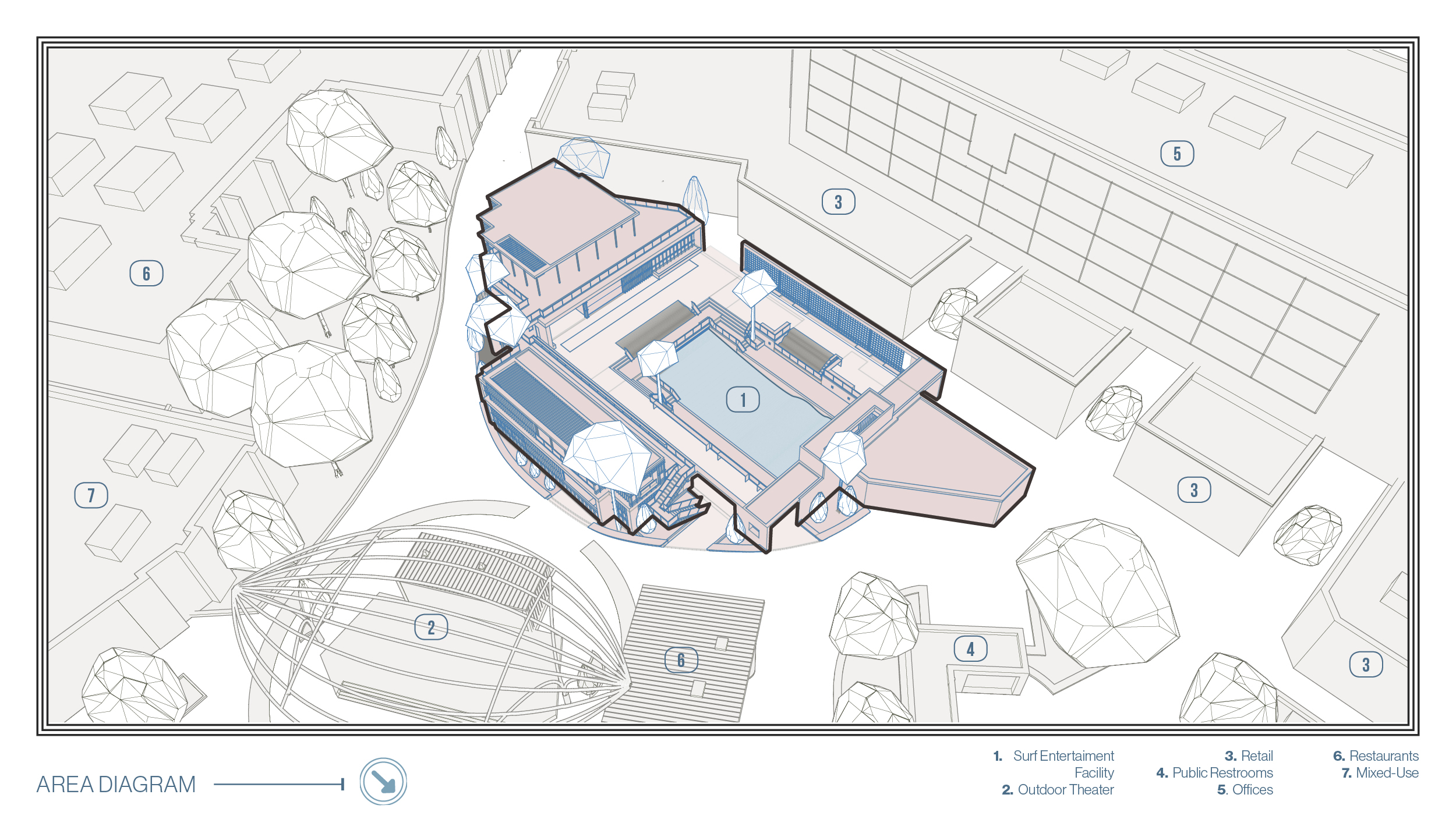 Dallas 热带海滩娱乐中心 | BLUR Workshop 的混合商业设计-15