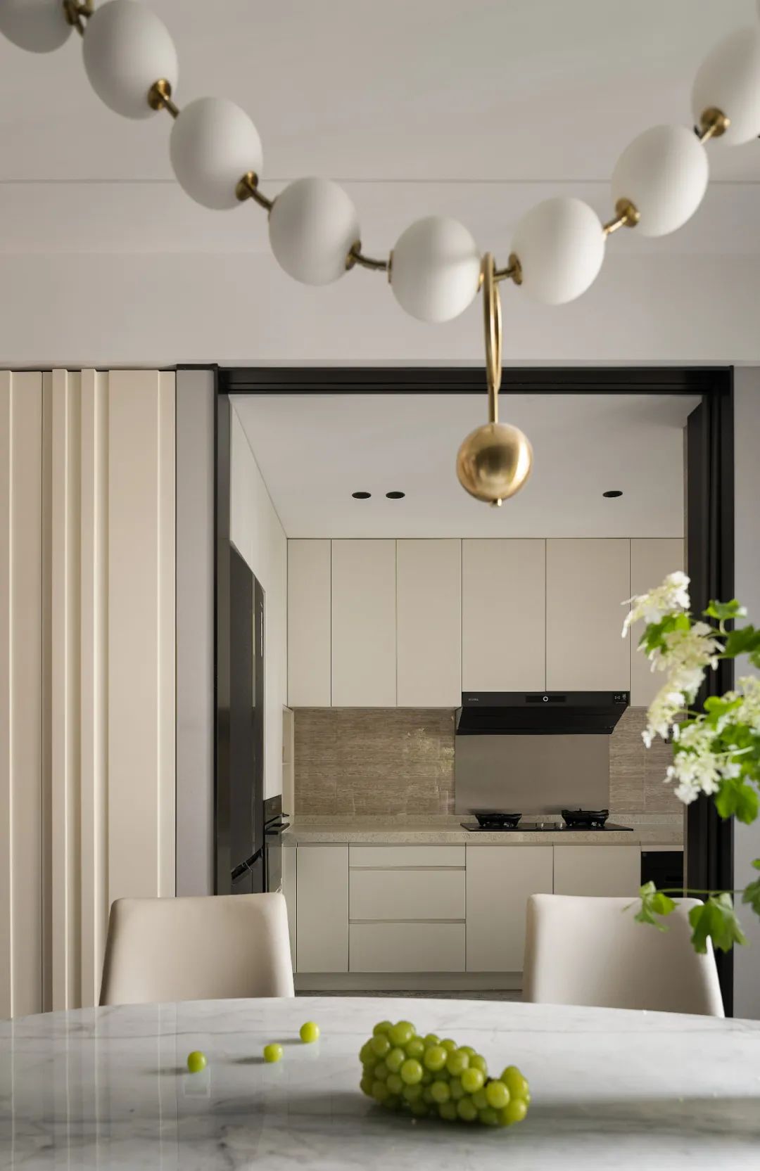 谁来了都说我家拉高了全小区颜值！180㎡大平层精装爆改，气质私宅就该这么装~-60