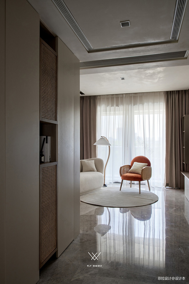 30万元四居及以上135平米装修案例_效果图 - 美设奖*软装(实景)*晚风 - 设计本-16