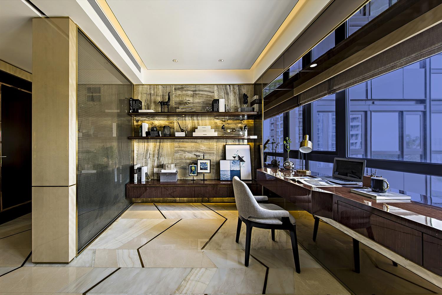 "SH 中国豪华住宅 Show Flat A | 木质与玻璃的完美结合"-5