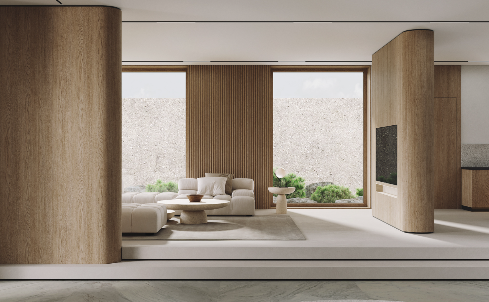 320㎡ 极简别墅 自然原木-0