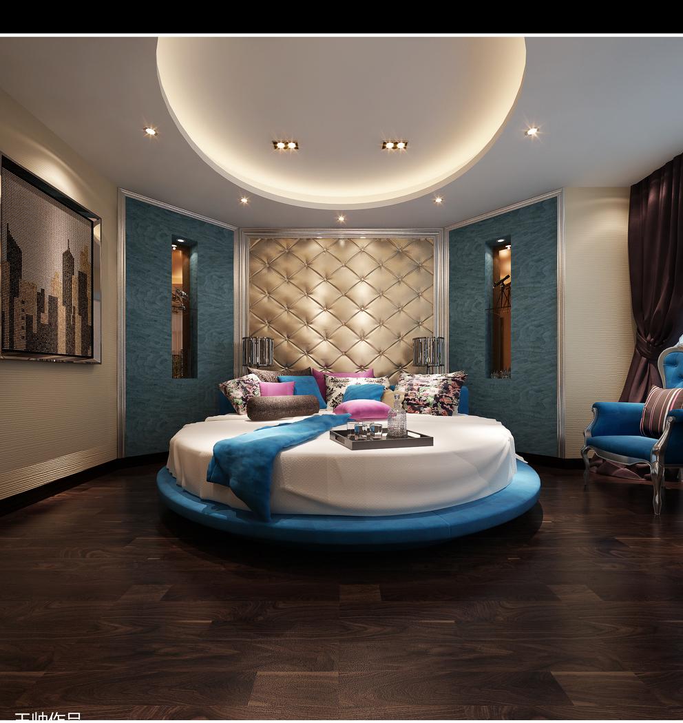 260㎡大平层圆床设计，打造浪漫梦幻空间-3