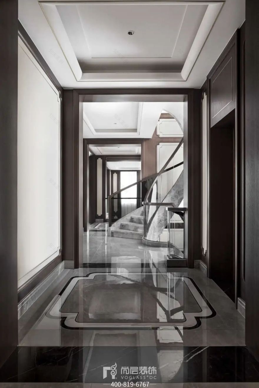 银湖花园×尚层别墅装饰|杭州400㎡新中式别墅设计,由心生活-59