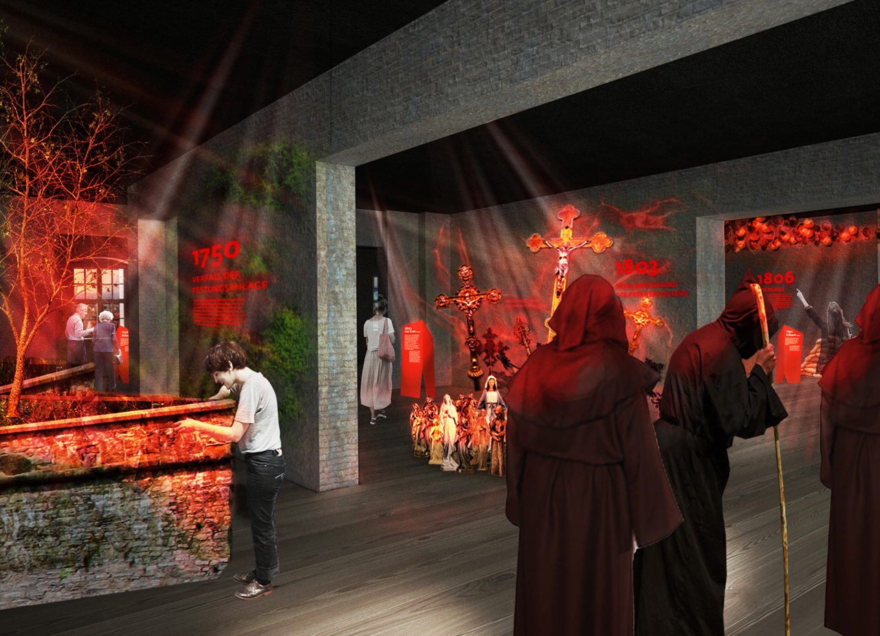 爱尔福特彼得斯贝格建筑群展览及空间利用概念与旅游引导系统丨德国爱尔福特-30