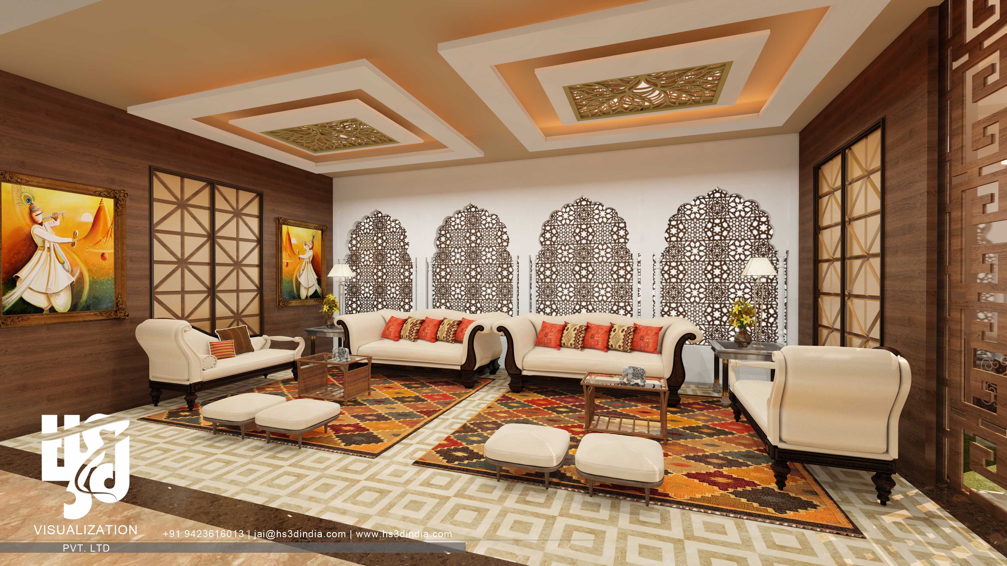 印度 HS3D 打造惊艳住宅室内渲染-31
