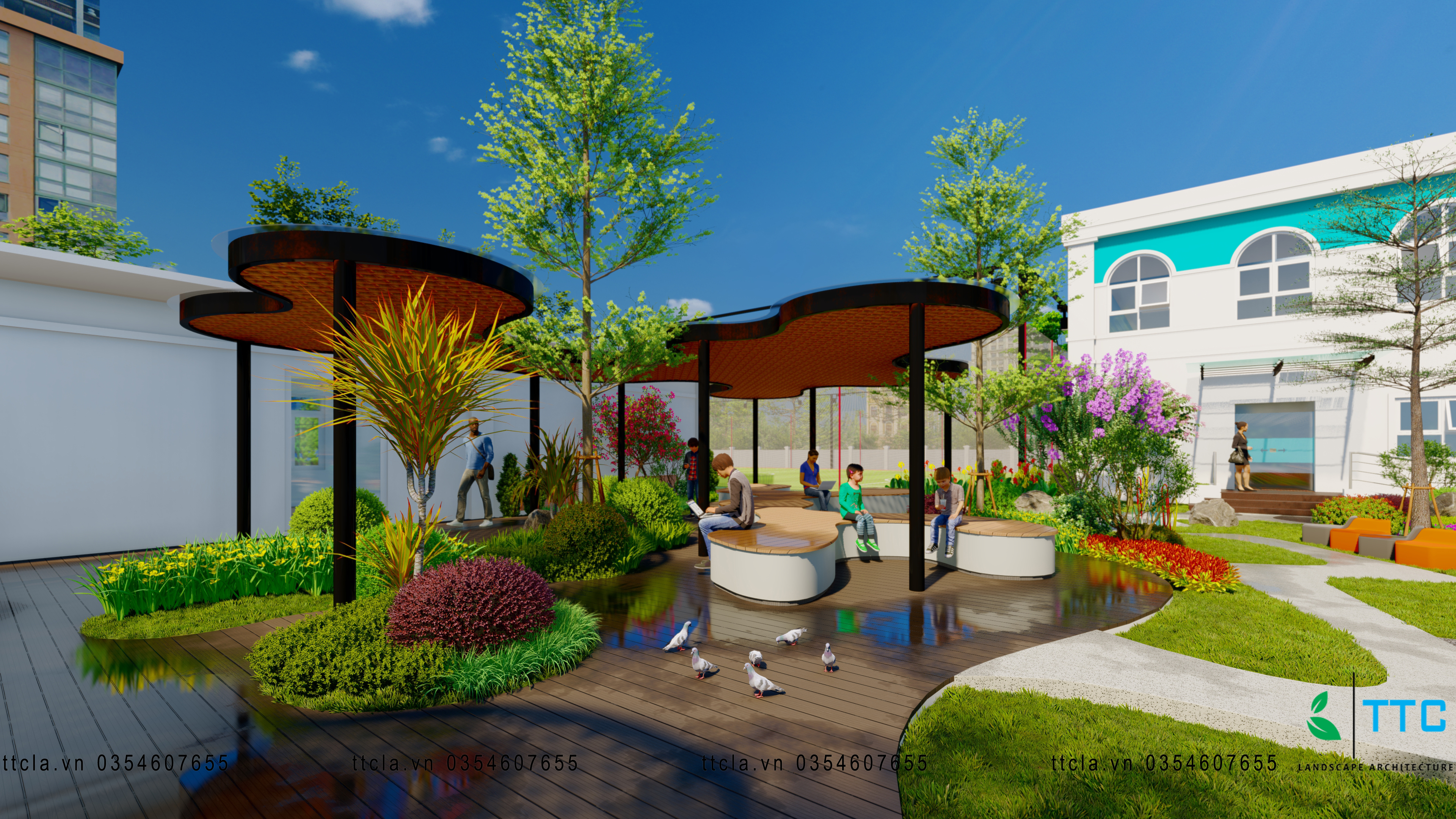 六年级中心兰兹卡普设计丨越南河内丨TTC 景观设计有限公司-12