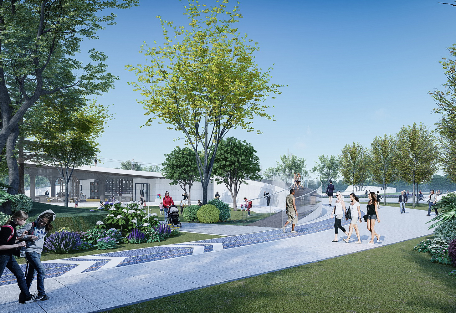 南湖公园景观SU模型-2