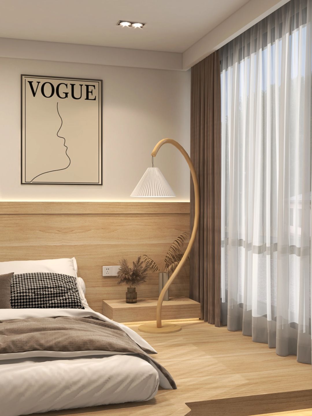 日系原木风卧室设计-12