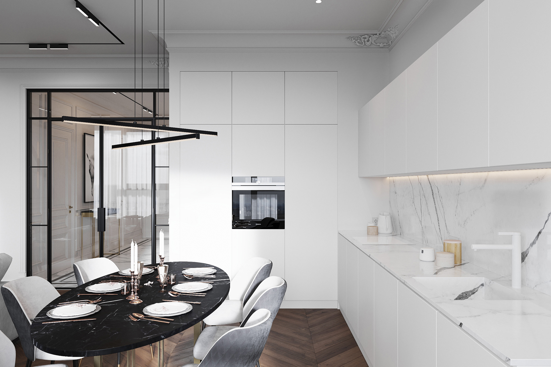 黑白魔盒 · 100㎡现代都市家居设计-10