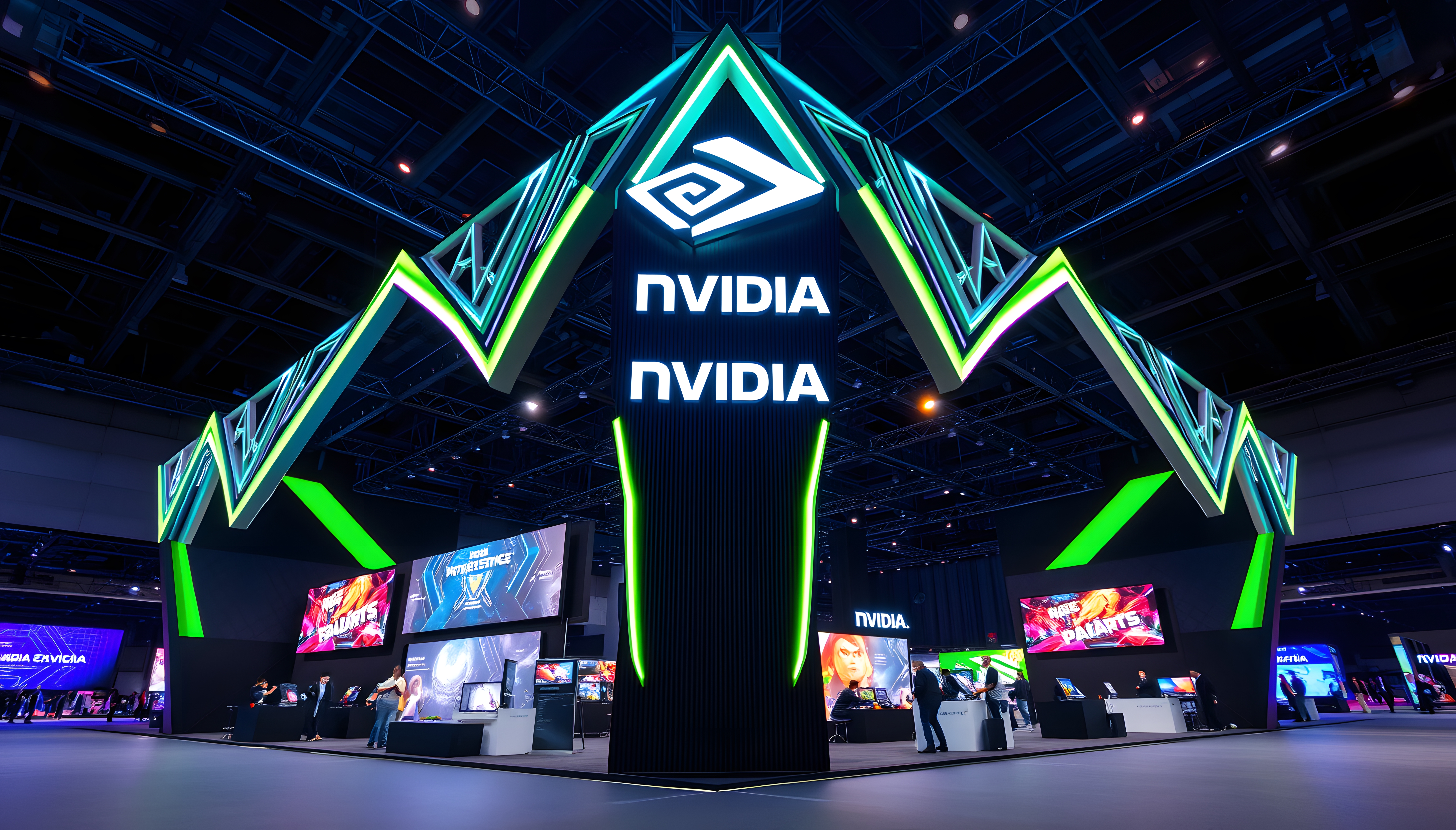 NVIDIA game exhibition booth.-4